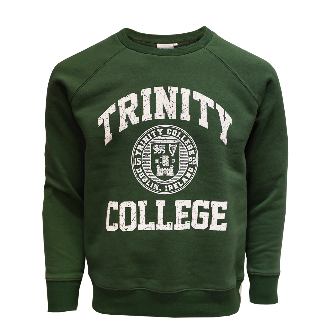 white college sweatshirt