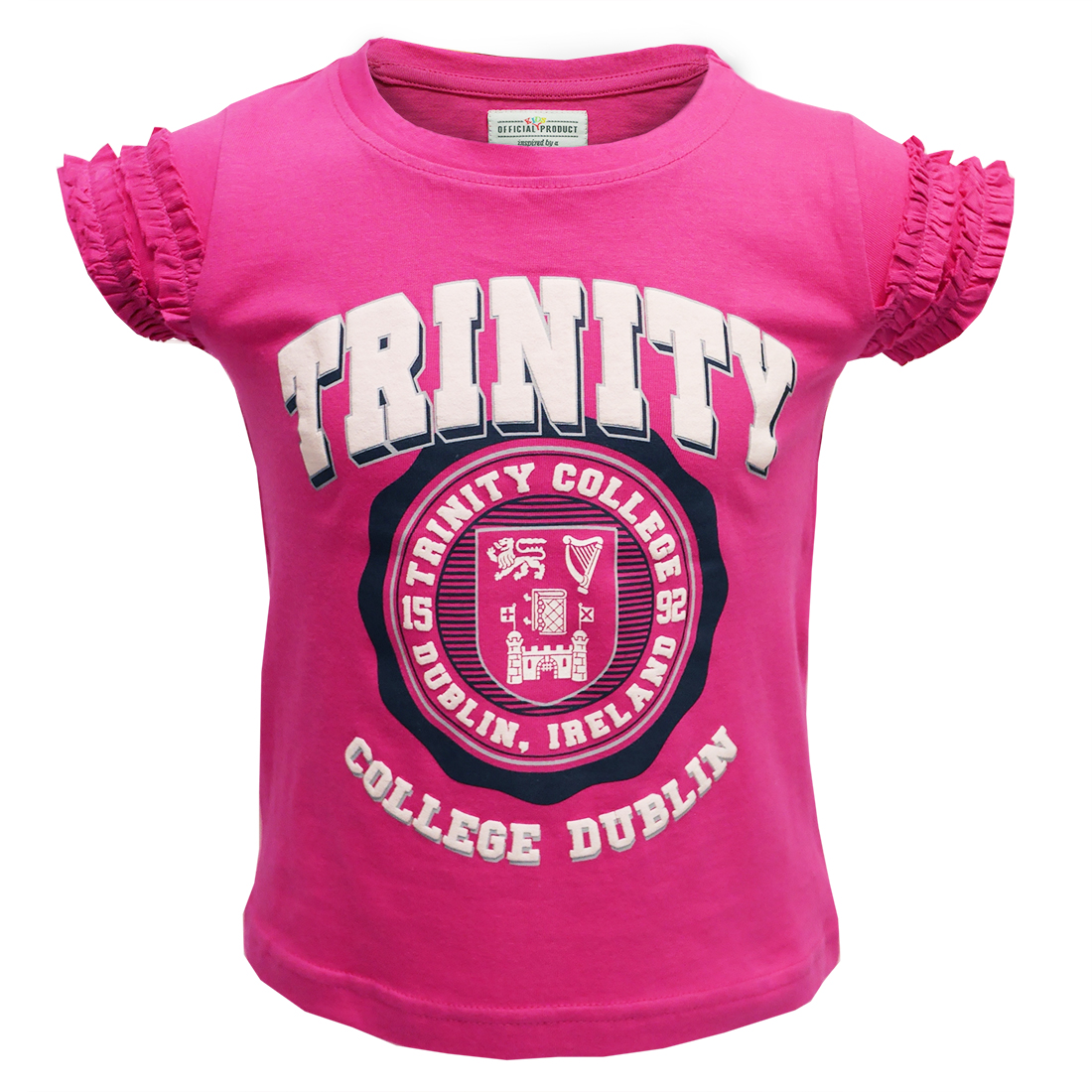 Burgundy and White Trinity College Seal Dublin Ireland Tee-Shirt