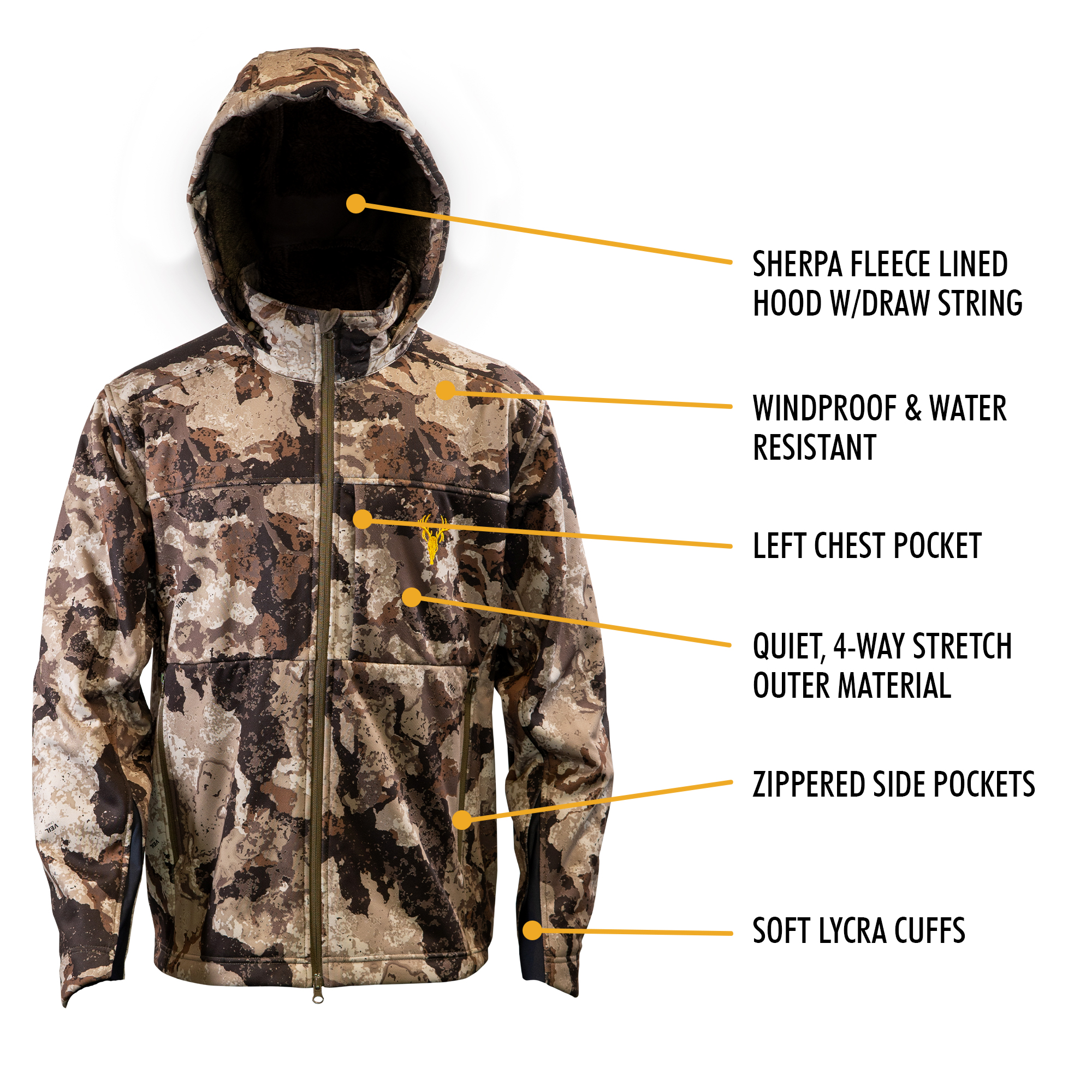 HOT SHOT Men's Camo Hunting Softshell 