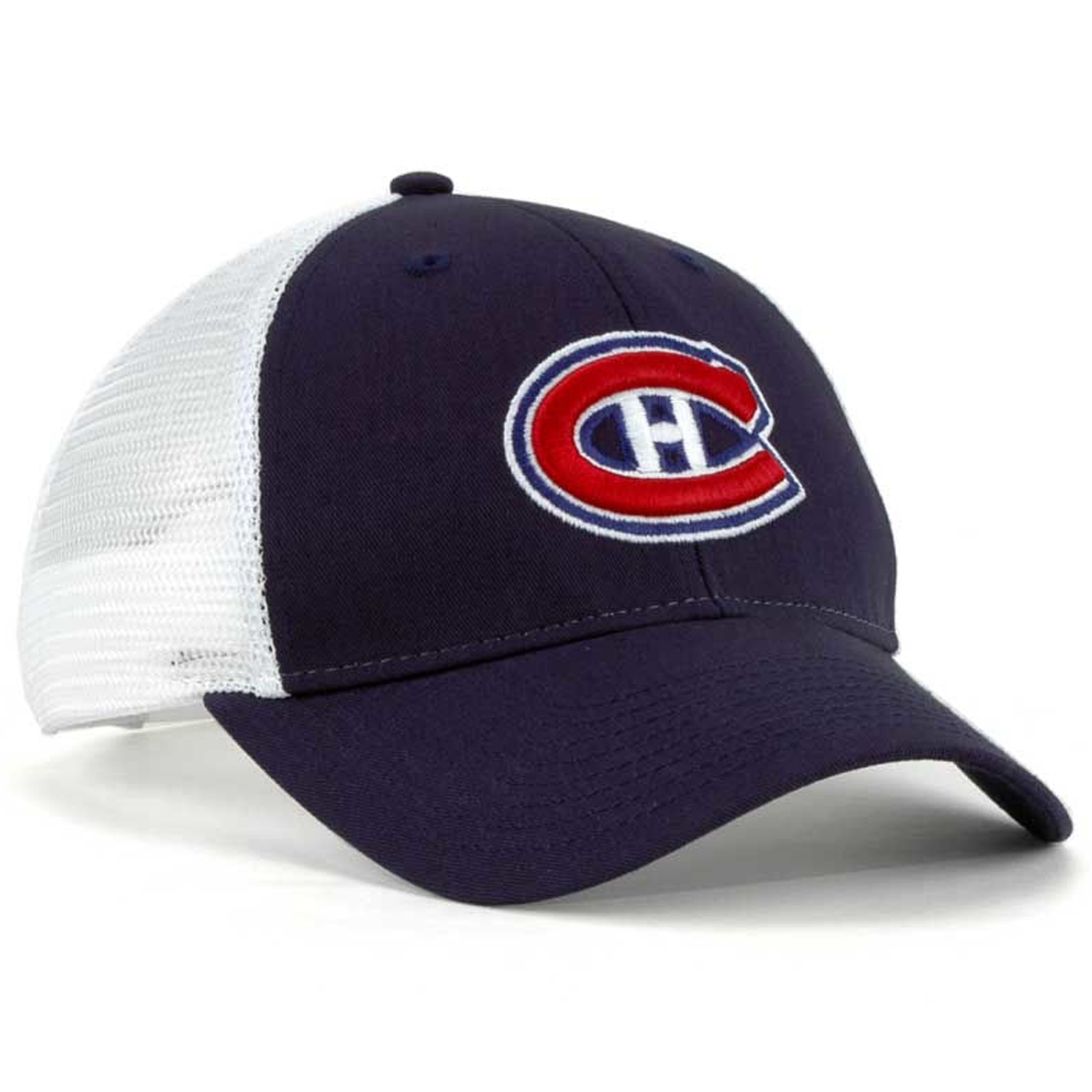 Montreal Canadiens Hockey Sin Bin Basic Logo Mesh Curved Visor Snapback
