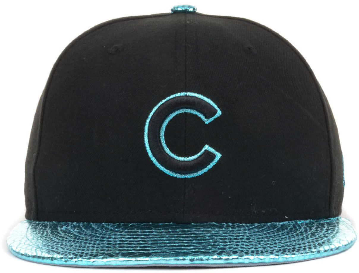 New Era Chicago Cubs Metallic Chrome Snake Skin Visor 59Fifty