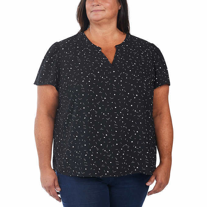 Hilary Radley Damen Bluse mit V-Ausschnitt bedruckt - Bild 20 von 22