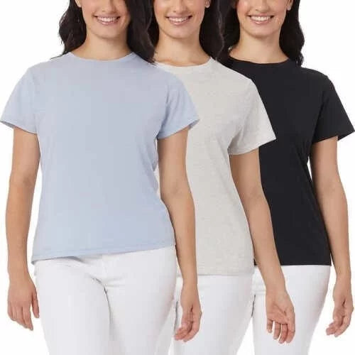 32 Grad cooles ultraweiches Damen T-Shirt aus Baumwolle 3er Pack - Bild 13 von 14