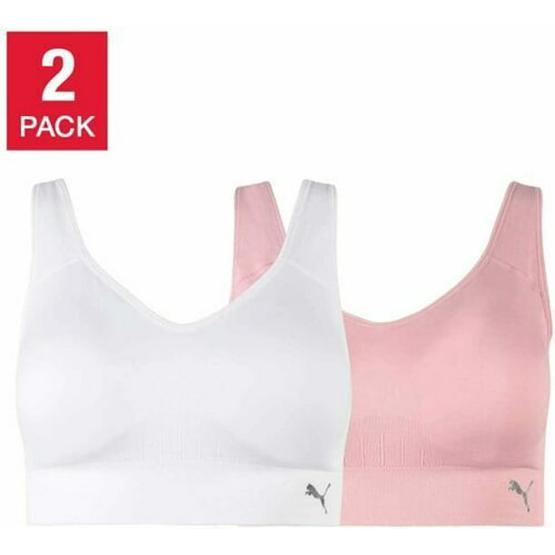 Paquete de 2 sujetadores deportivos para mujer Puma copas extraíbles sin costuras - Imagen 14 de 16