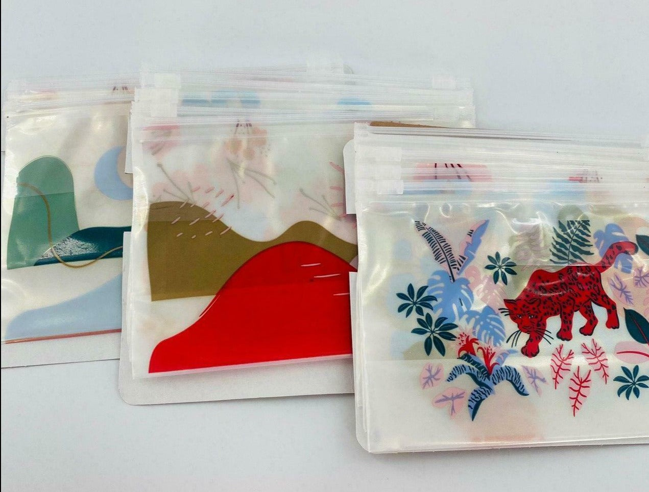 Ziploc 15-teiliges Sortiment – Wiederverwendbare Reißverschlussbeutel, Mehrfarbig, Für Make-up & Accessoires