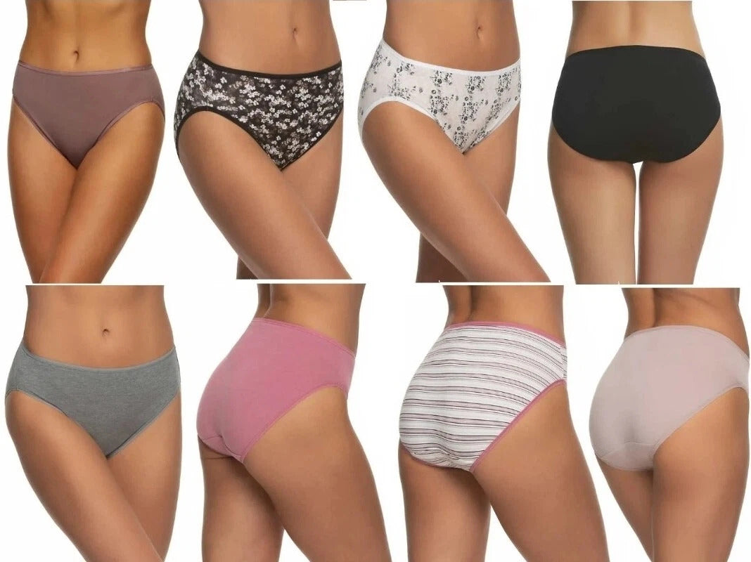 Paquete de 8 bragas para mujer Felina cobertura completa corte alto surtidas - Imagen 13 de 13