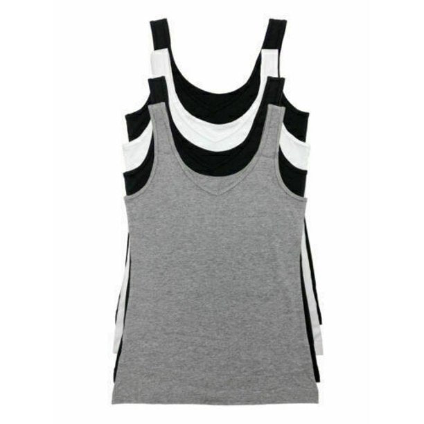 Felina Women's Cotton Modal Reversible Tank Top 4 Pack