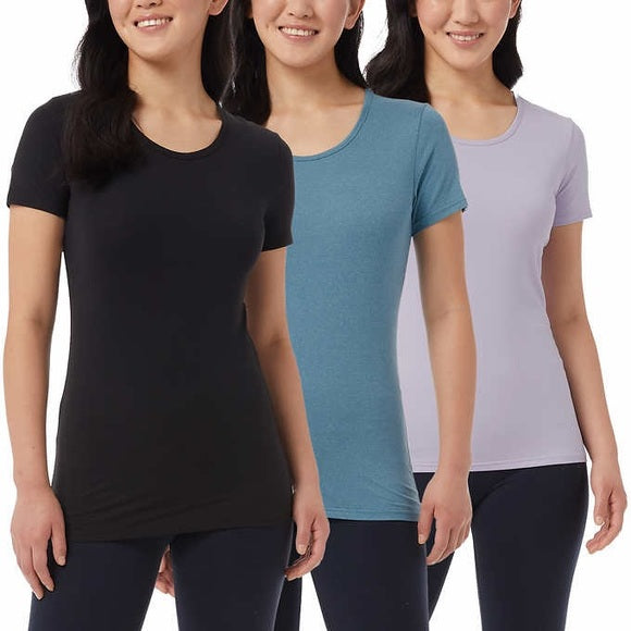 Paquete de 3 camisetas 32 Degrees Cool para mujer manga corta cuello redondo - Imagen 3 de 3