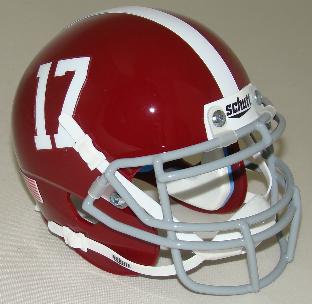 Alabama Crimson Tide 17 Schutt Mini Authentic Helmet 714195720017 eBay