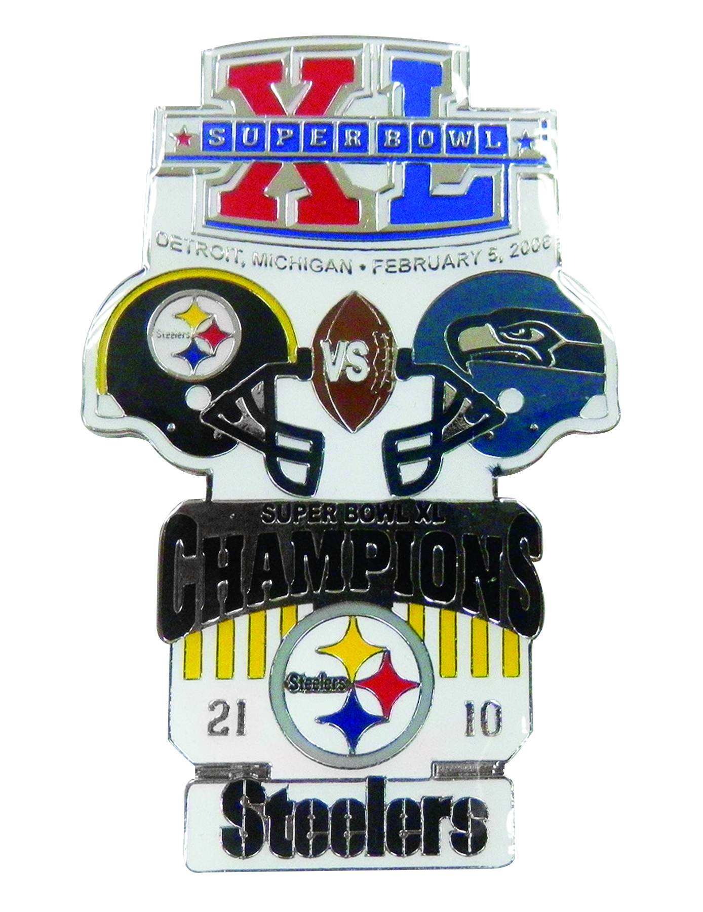 Super Bowl XL (40) Commemorative Lapel Pin San Francisco 49ers vs