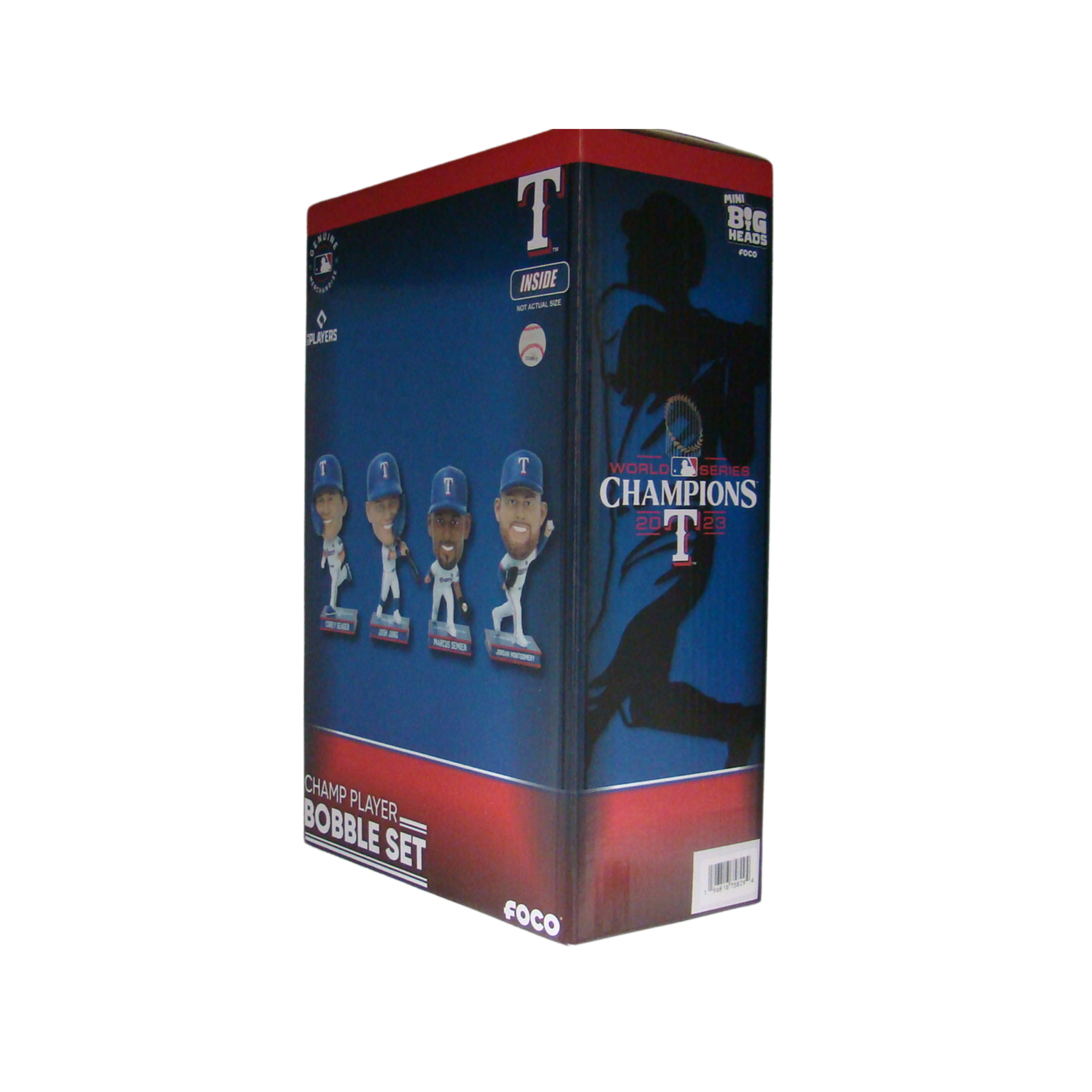 Texas Rangers 2023 World Series Champions 4 Pack Mini Bobble