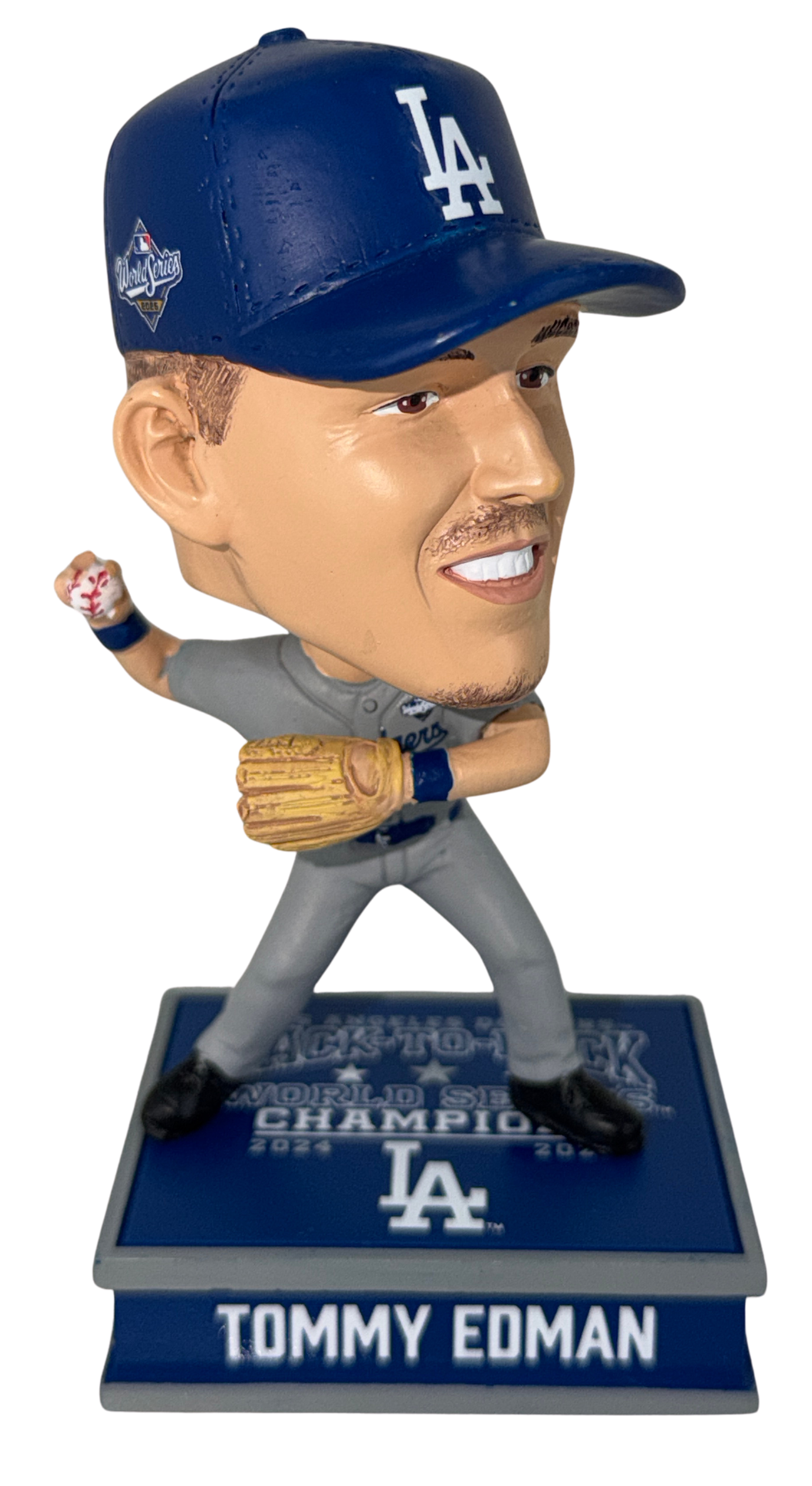 トミーエドマン ボブルヘッド 2025  edman Tommy Edman LA Dodgers 2025 Back to Back World Series Champs Mini