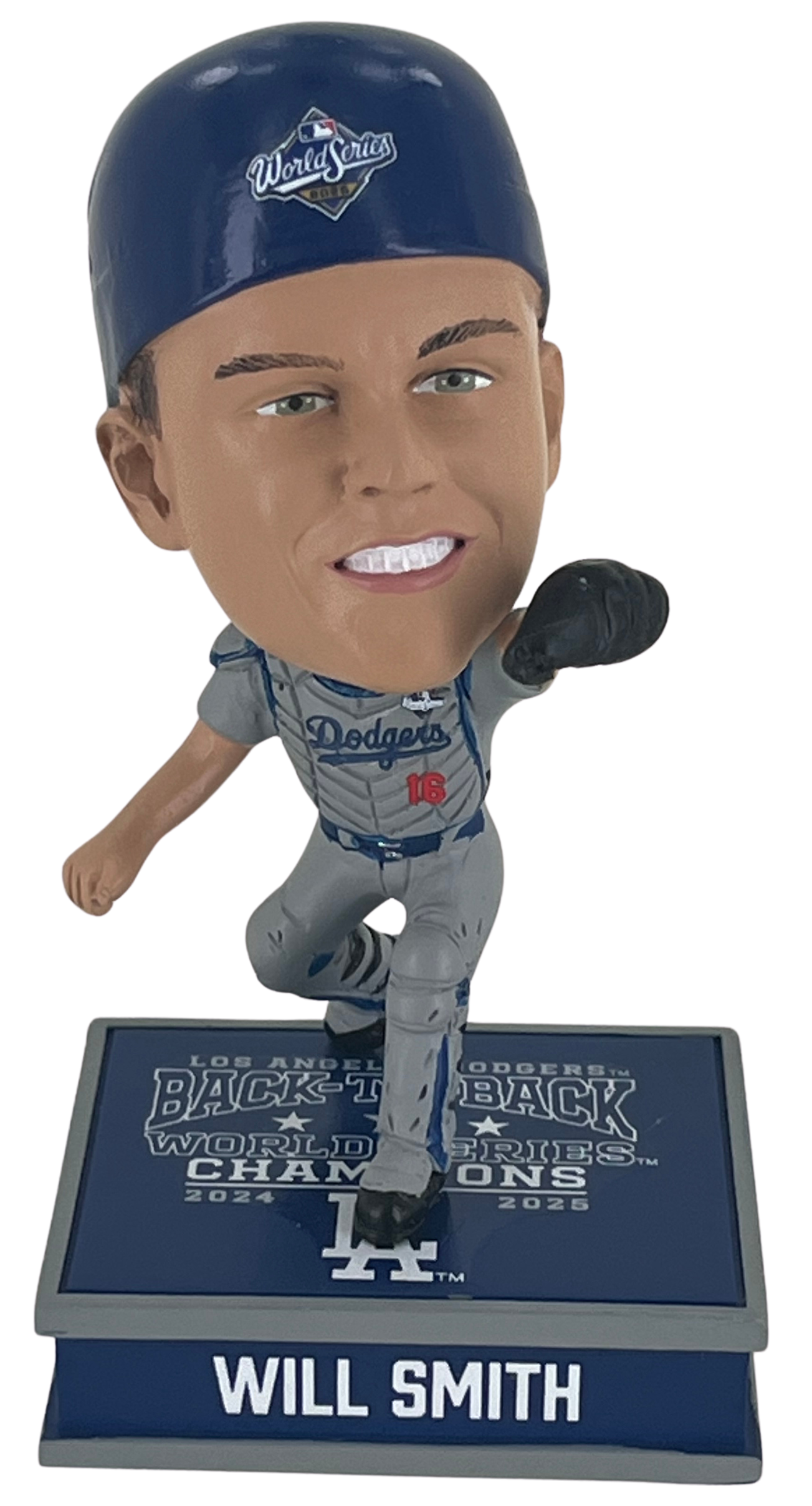 Will Smith LA Dodgers 2025 World Series Champions Mini Bighead 4.5