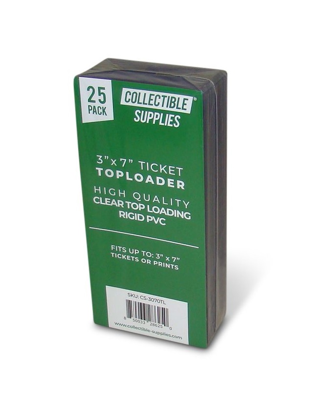 Ticket Stubs / Currency 3″ x 7″ Toploaders Supplies Top Loaders for Tickets