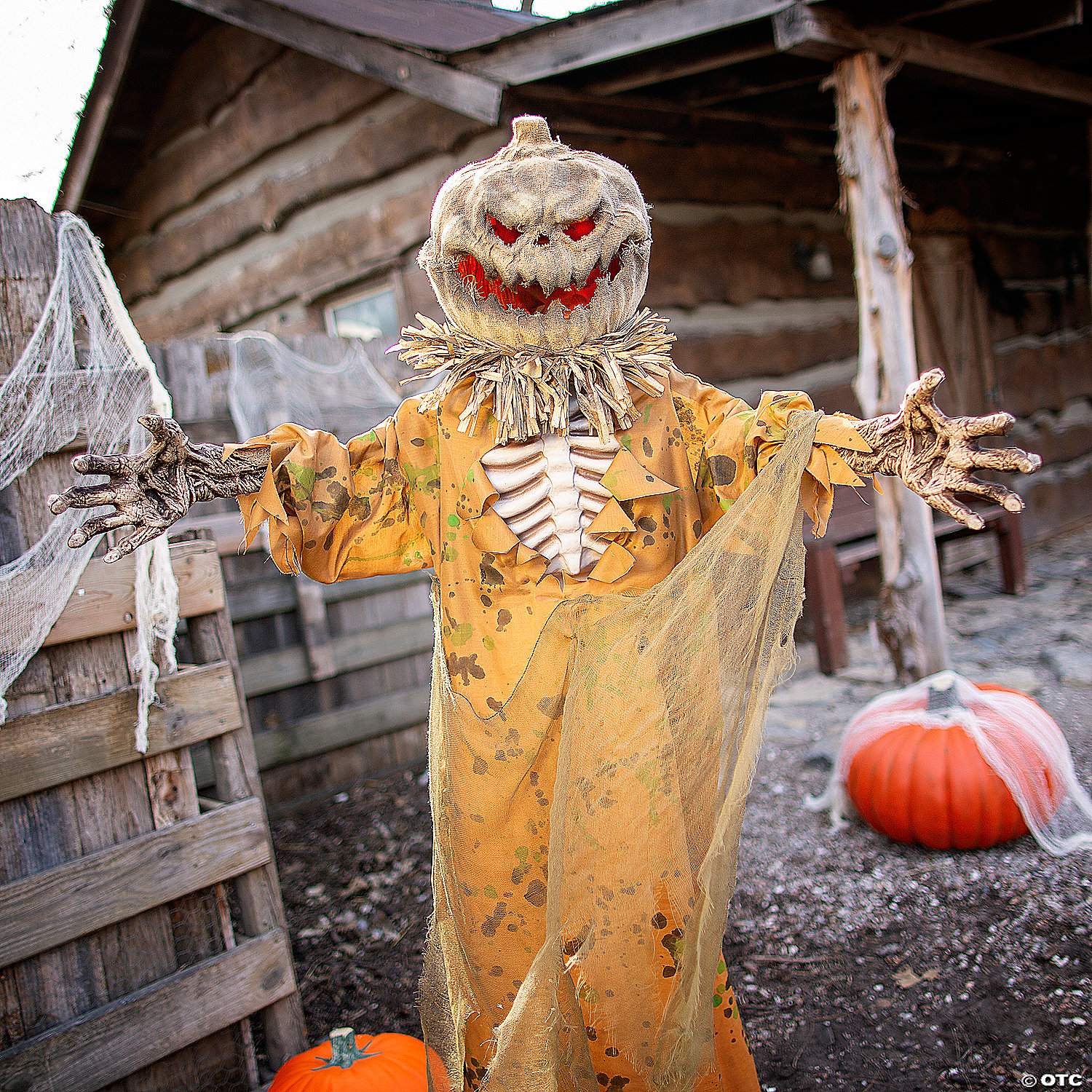 5 1/2 Ft. Standing Pop Up Head Pumpkin Man Halloween Prop Decoration - Bild 4 von 6