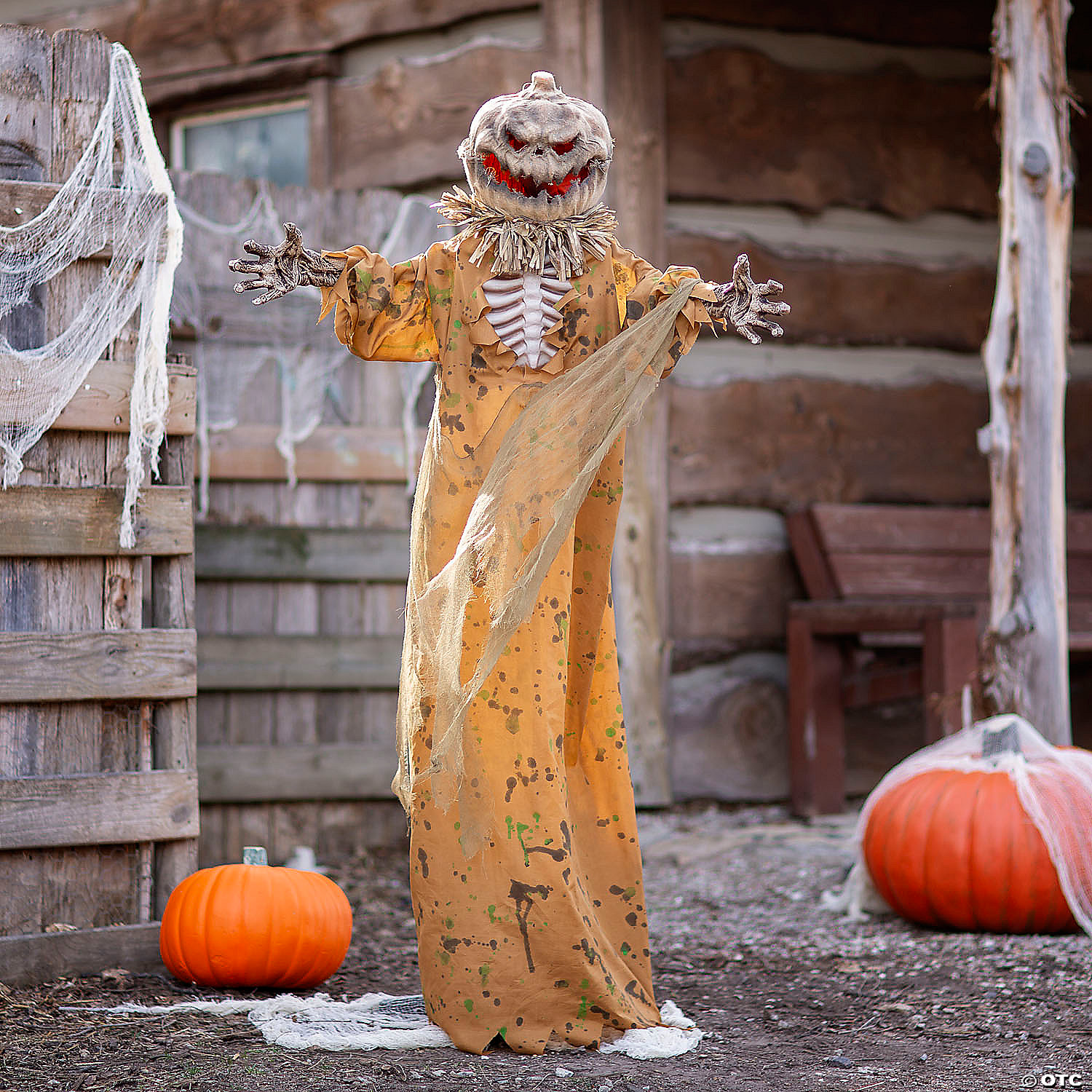 5 1/2 Ft. Standing Pop Up Head Pumpkin Man Halloween Prop Decoration - Bild 1 von 6