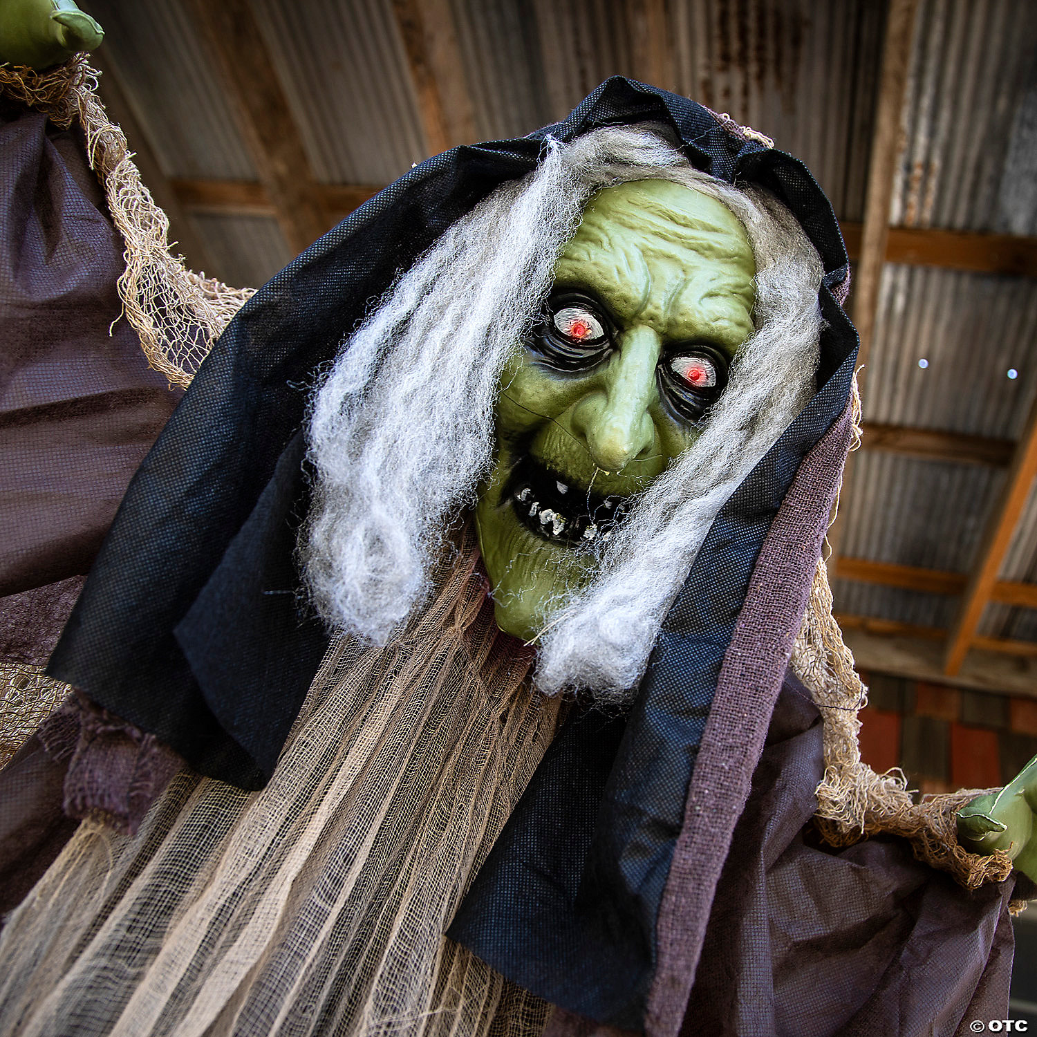Light-Up Standing Hunchback Witch Halloween Prop Decoration 43" x 57" - Bild 3 von 6