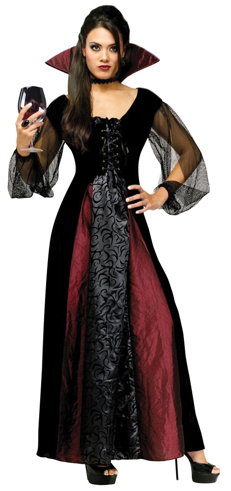Women's Vampire Adult Costume Burgundy Fancy Dress