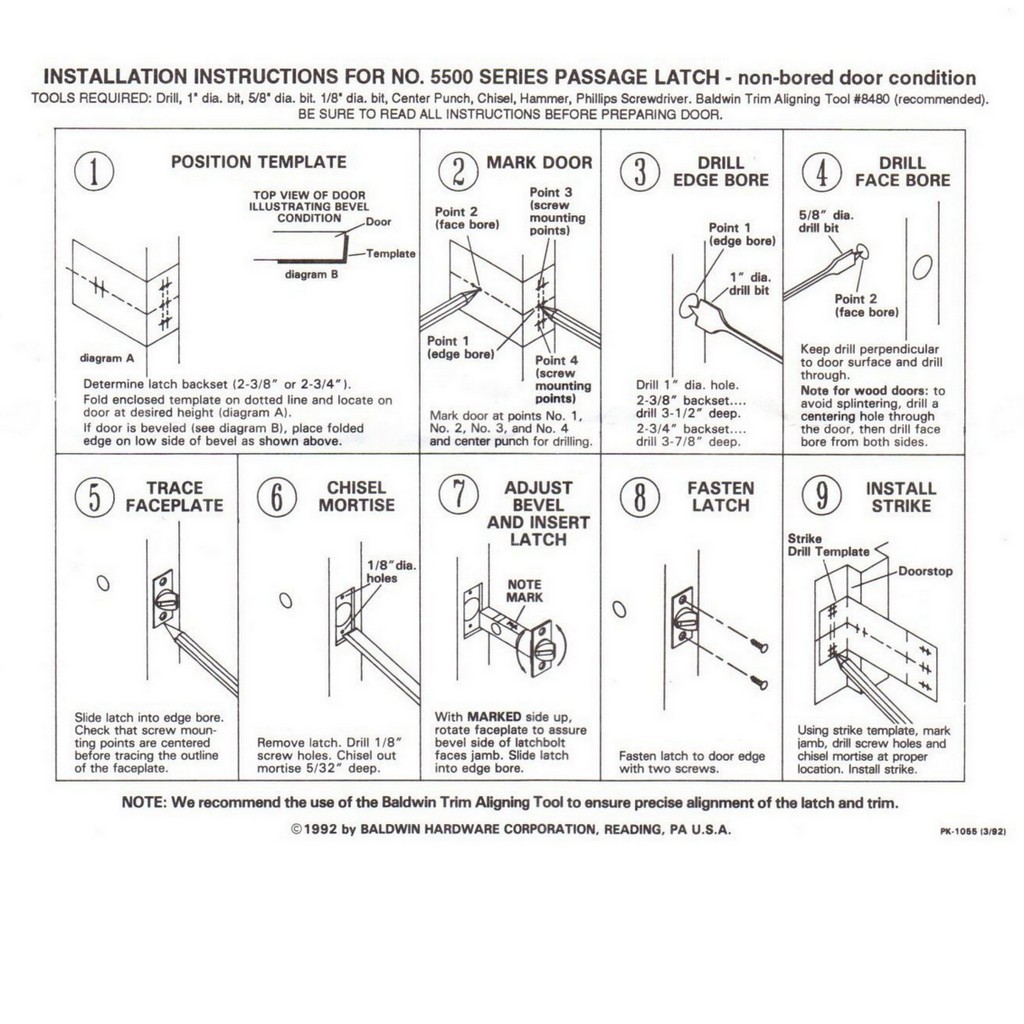 Baldwin Estate 5523.102 Door Lever Passage Latch & TStrike OilRubbed