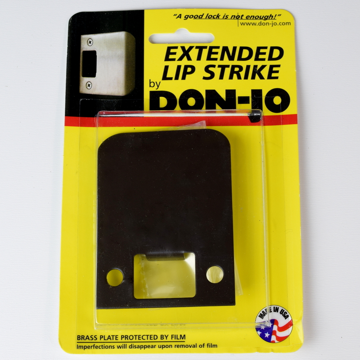 Don-Jo EL103 3 1//2/" overall length RADIUS /& SQUARE extended lip strike plates