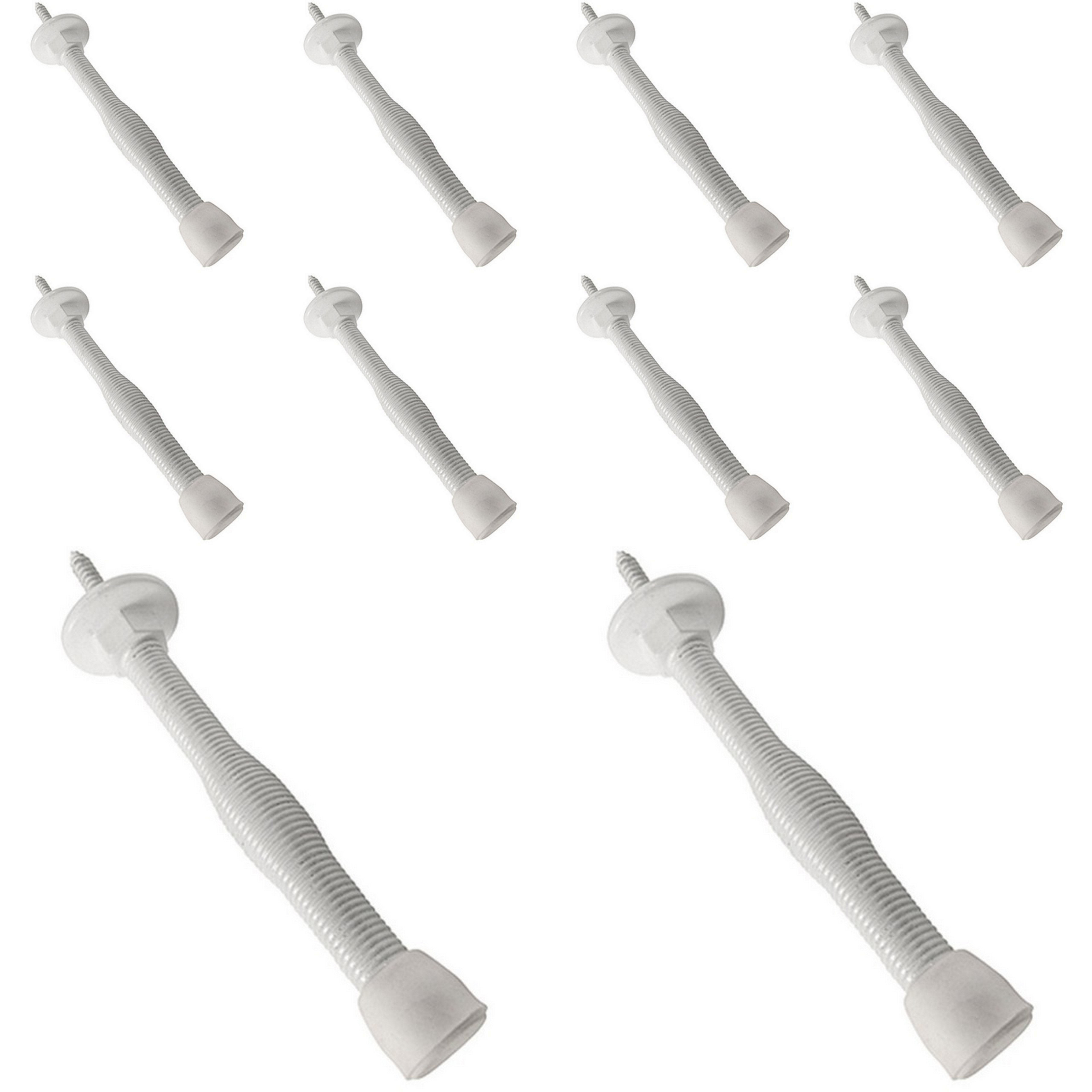 (10Pack) White Spring Door Stop with Bumper, HickoryBelwith PBH0229W 78555806620 eBay