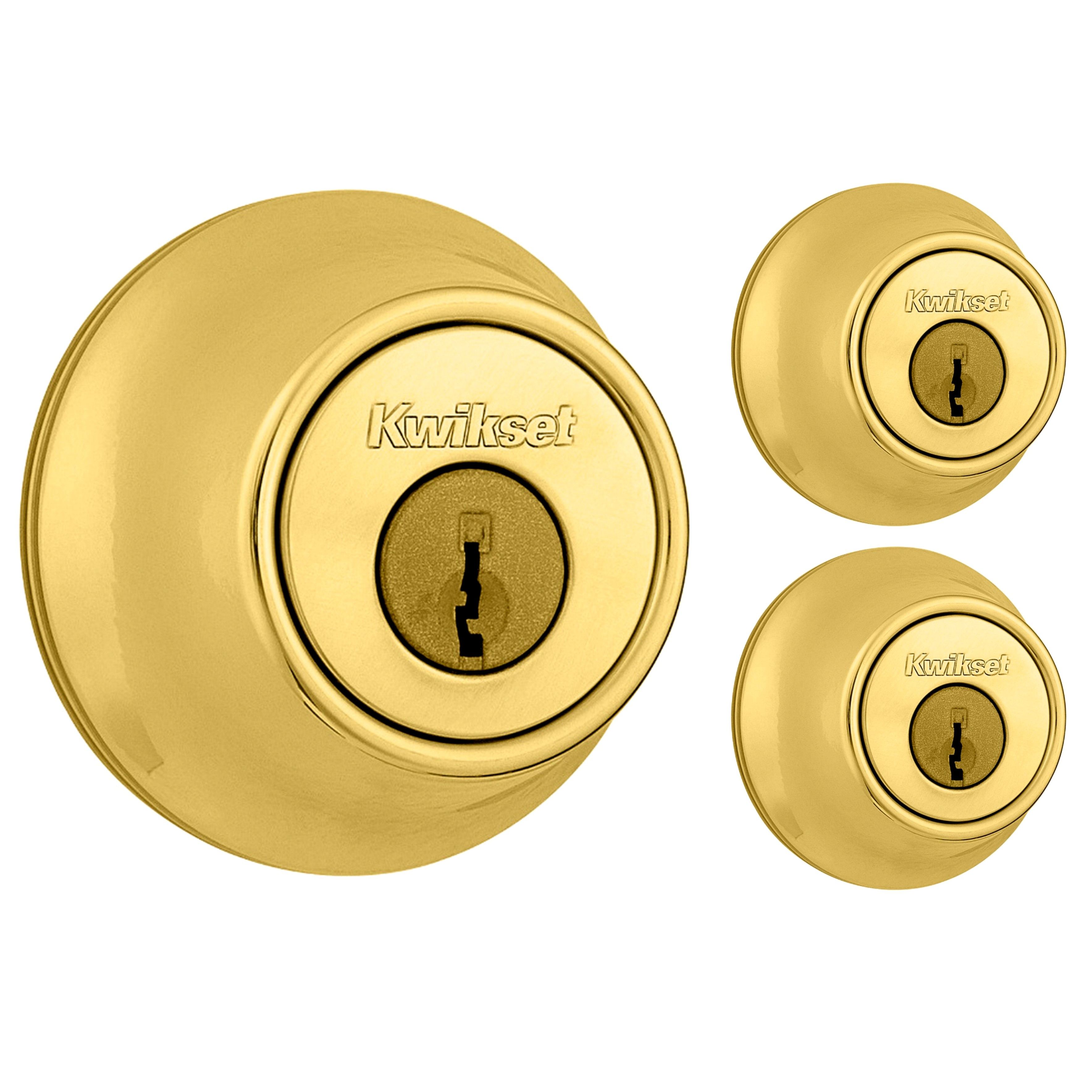 (Set of 3) KEYEDALIKE Kwikset Double Cylinder Entry Deadbolts