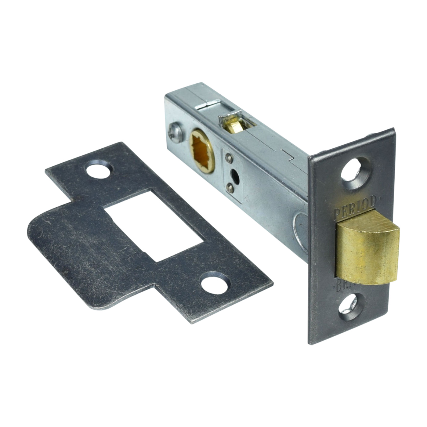 Period Brass Square PASSAGE Door Latch Kit & 8mm Broached Spindle ANTIQUE NICKEL eBay