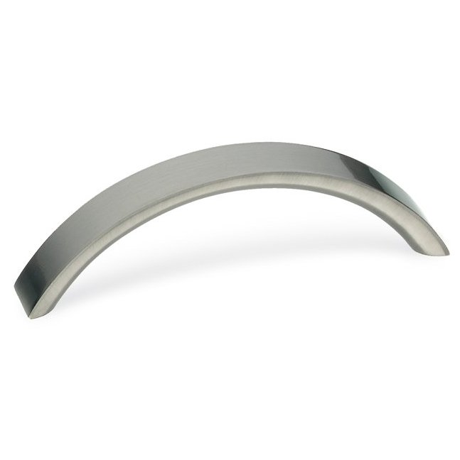 Modern Arched Curved Pull 3.75” CC, Polished Nickel, Schwinn