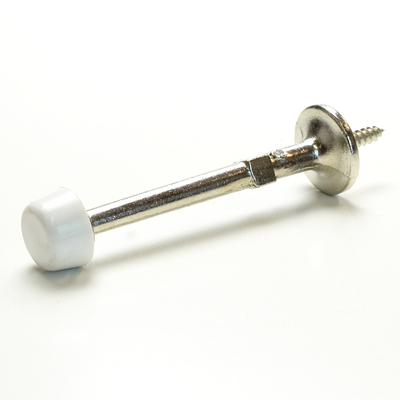 Satin Nickel Rigid Door Stop with Fixed Screw, Taymor 254679PB