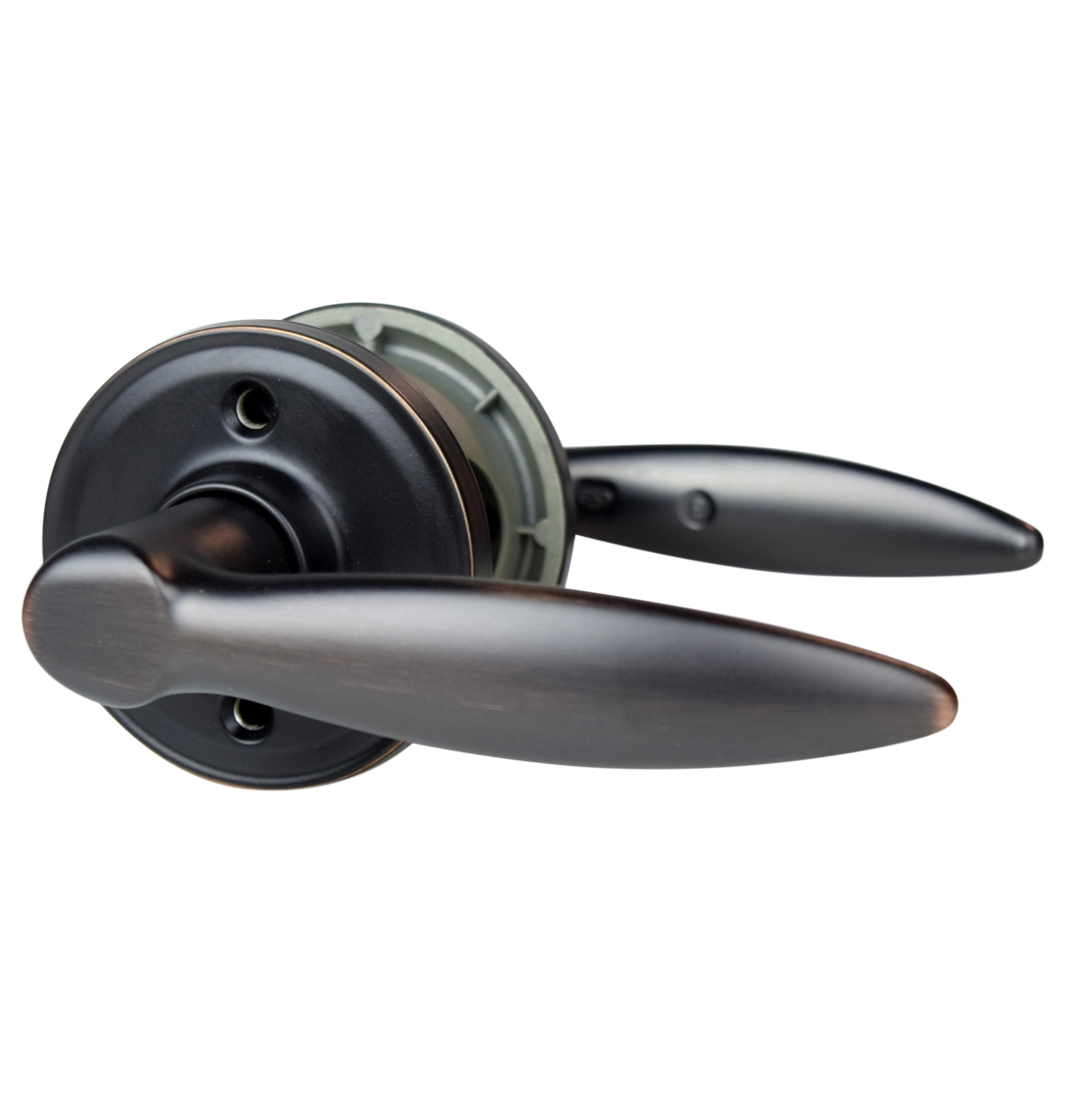 Weiser Galiano Passage Door Knob Lever 6LR1, OilRubbed Bronze, Hall