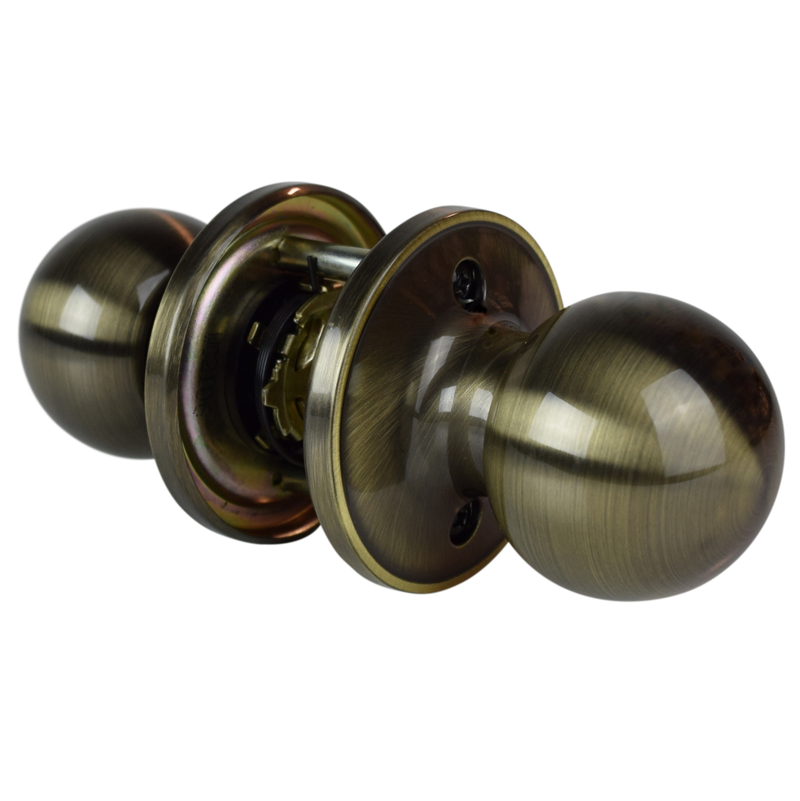 Weiser Pueblo Antique Brass Passage Door Knob Round Ball Hall Closet NonLocking eBay