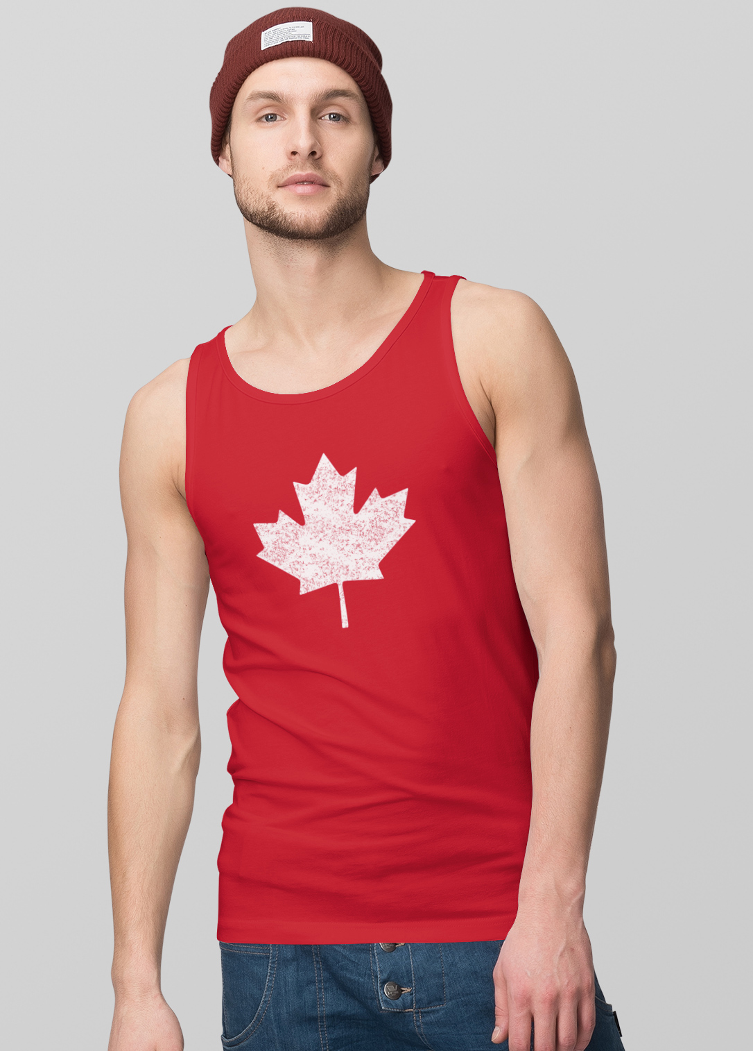 Canadian Flag T-Shirt Pride Maple Leaf Vintage Graphic Top Muscle Fitness Home - Picture 9 of 11