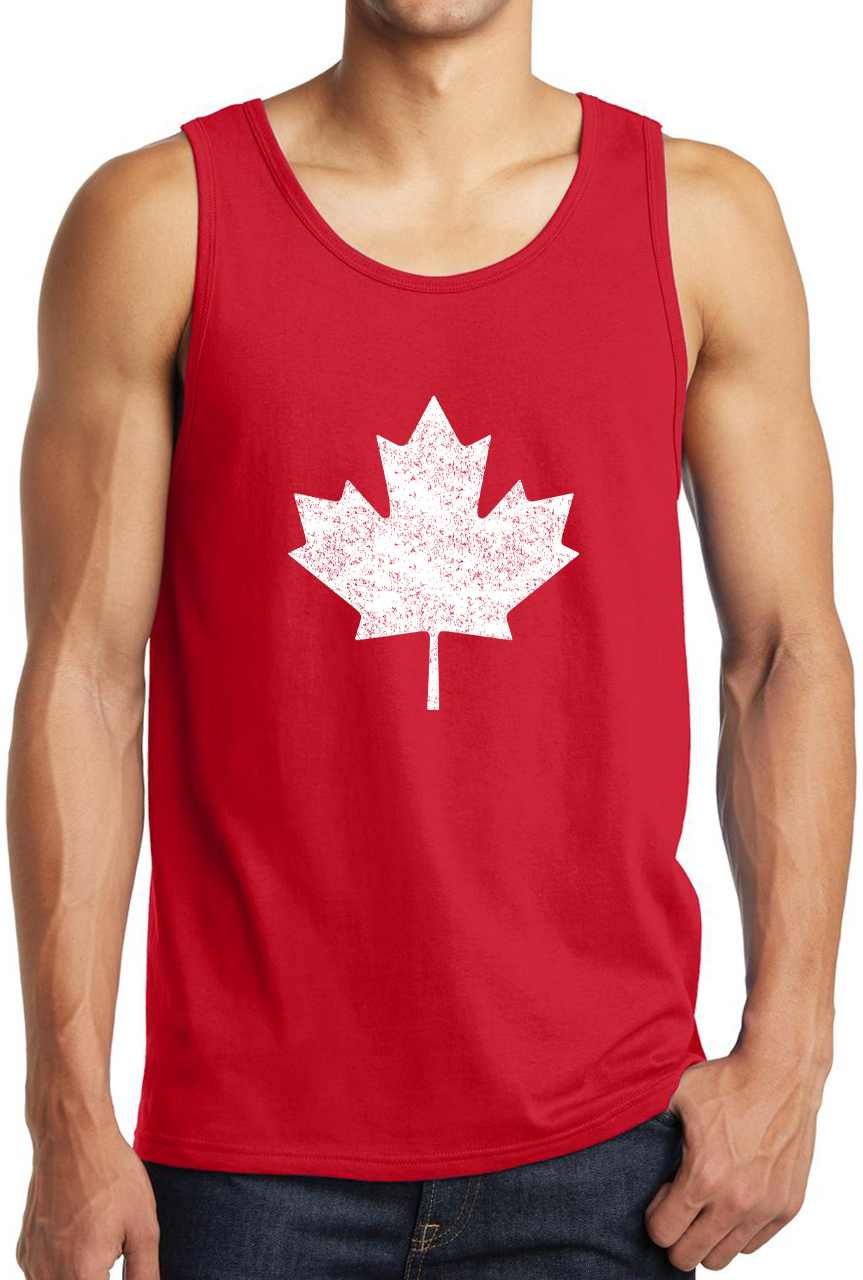 Canadian Flag T-Shirt Pride Maple Leaf Vintage Graphic Top Muscle Fitness Home - Picture 5 of 11
