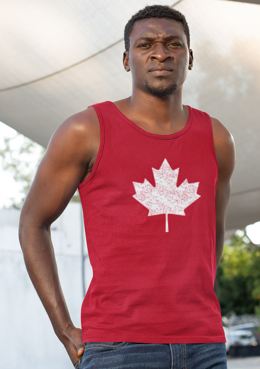 Canadian Flag T-Shirt Pride Maple Leaf Vintage Graphic Top Muscle Fitness Home - Picture 10 of 11