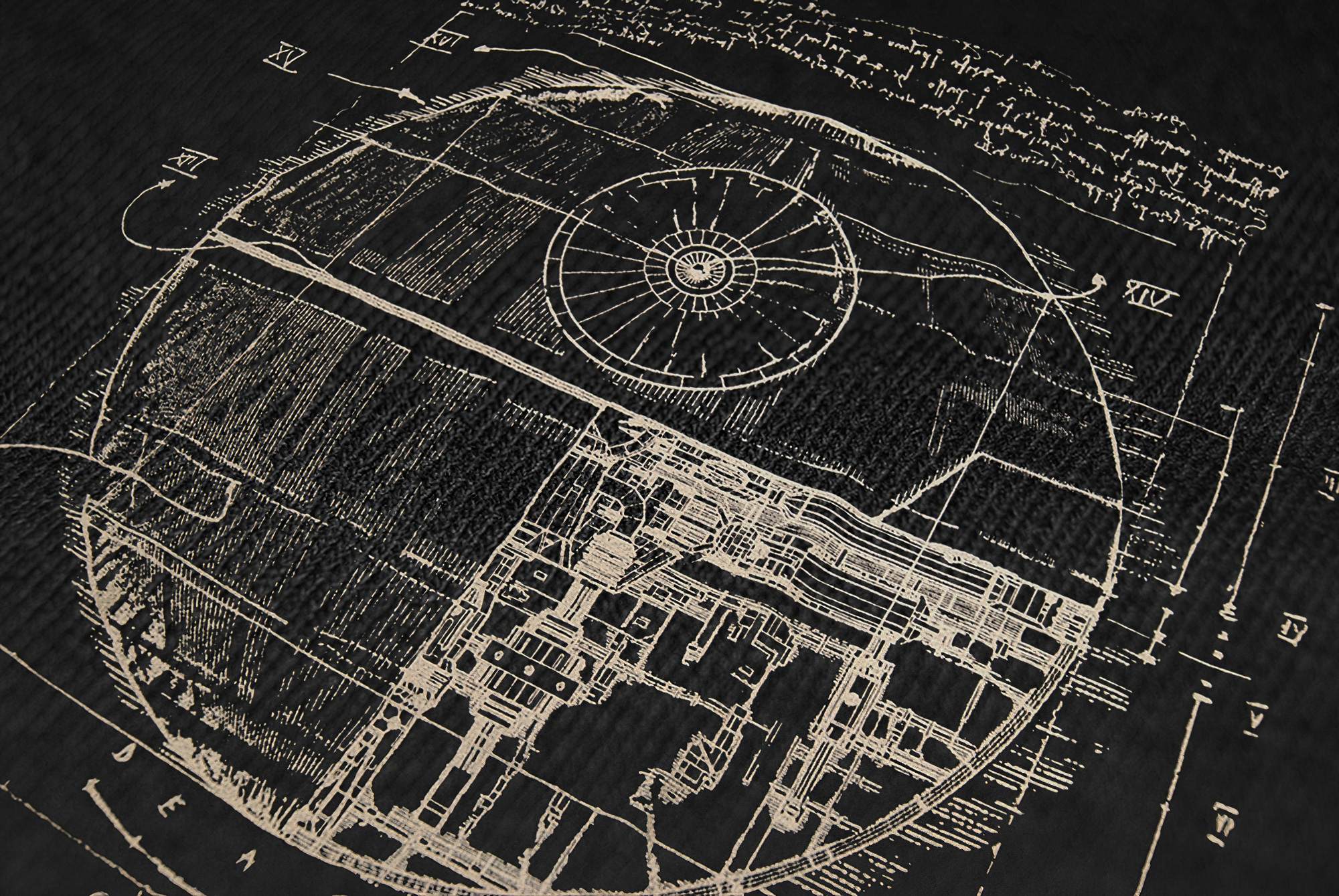 Vitruvian Leonardo Death Star T-Shirt Space SciFi Police Box Dalek Da Vinci - Picture 5 of 26