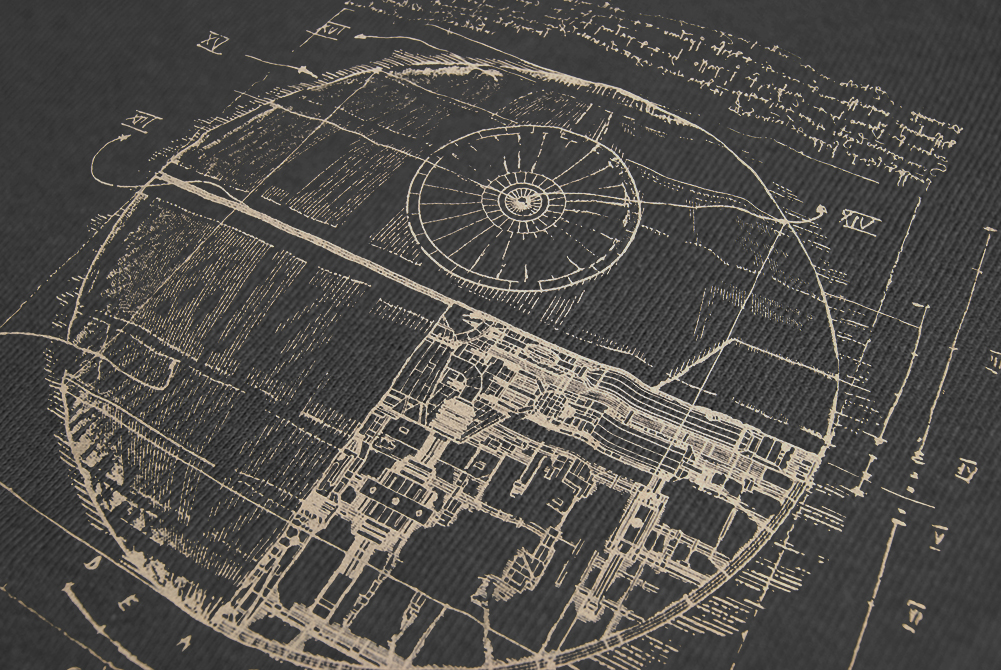 Vitruvian Leonardo Death Star T-Shirt Space SciFi Police Box Dalek Da Vinci - Picture 13 of 26