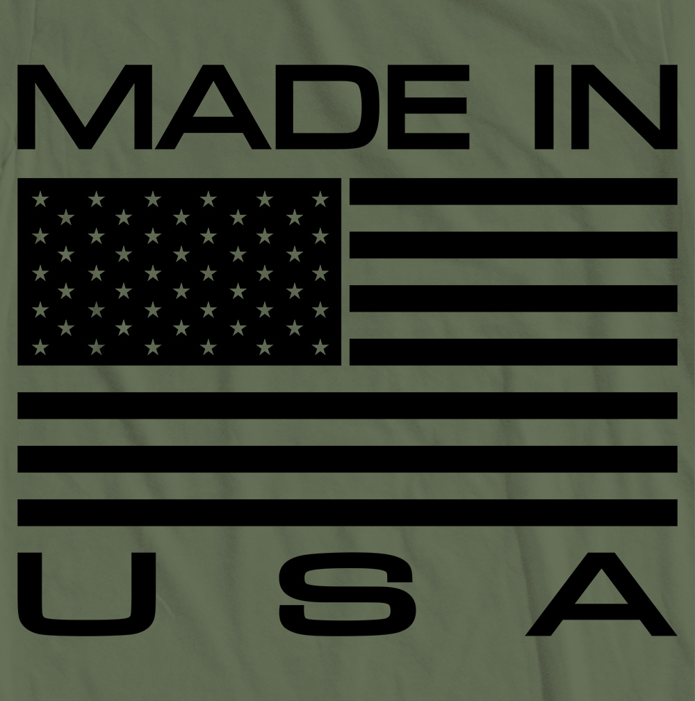 Made in USA T-Shirt Patriotic Dem Rep Flag Army 4th July Logo Flag State Trump - Picture 8 of 9