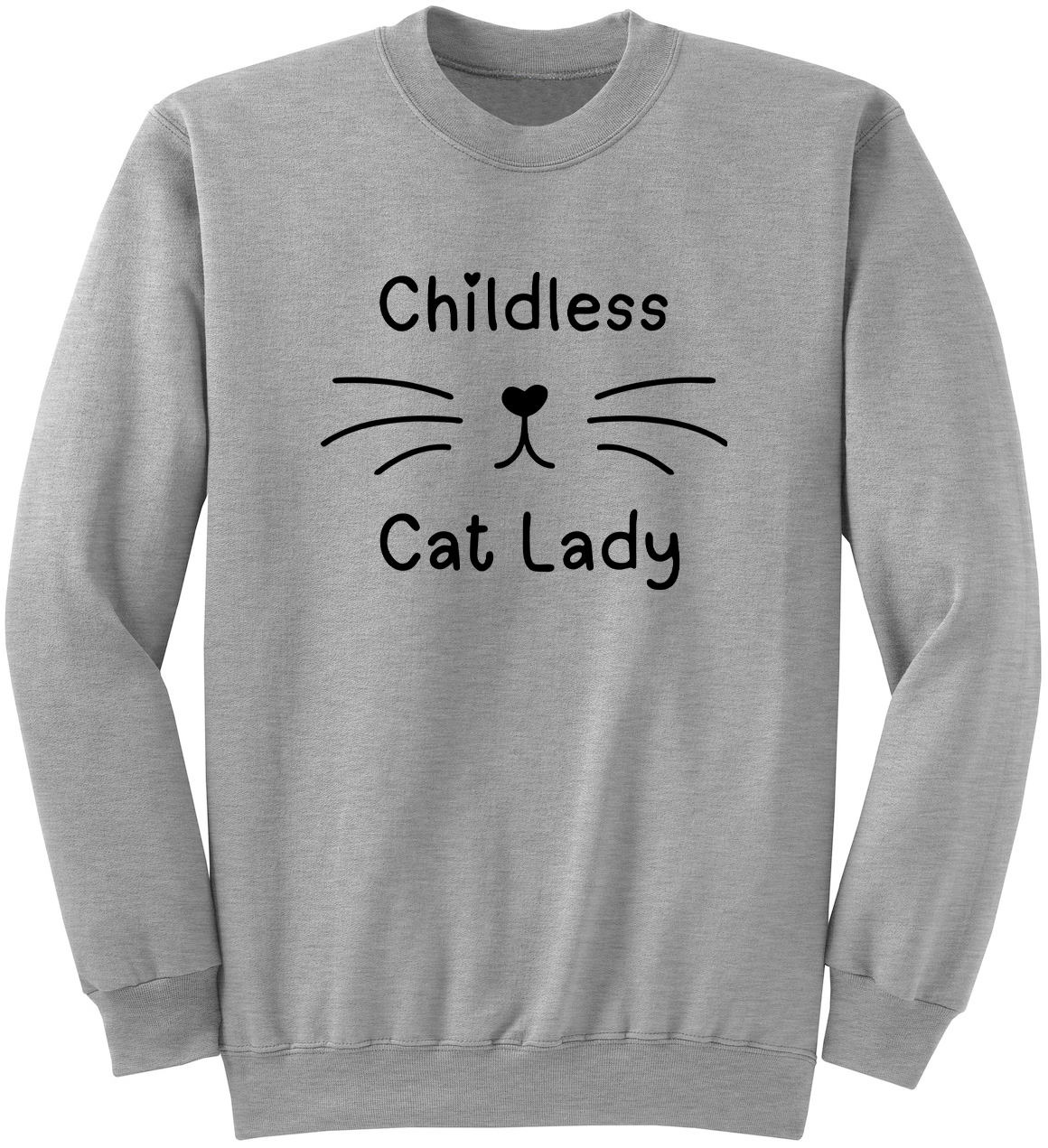 Childless Cat Lady Fleece Sweatshirt Sweater Top for Women - Picture 3 of 16
