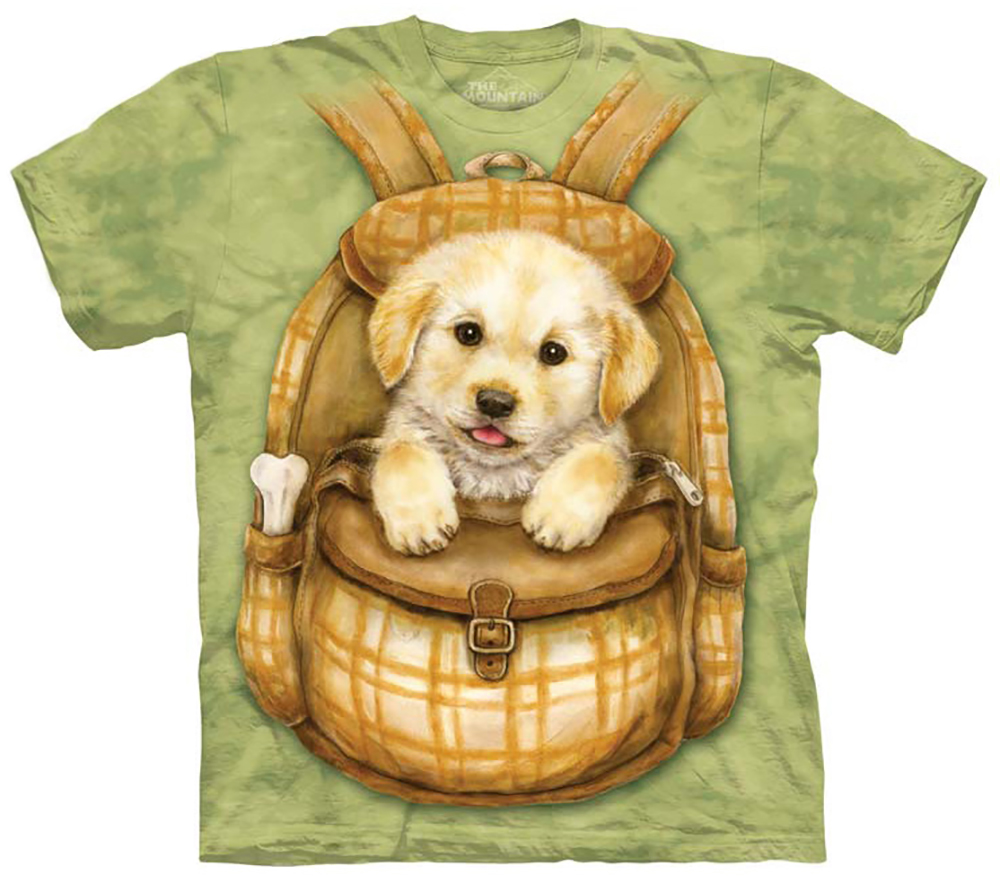 The Mountain Tie Dye T-Shirt Puppy Backpack Kids Love Family Nature Animals Dog - Picture 3 of 4
