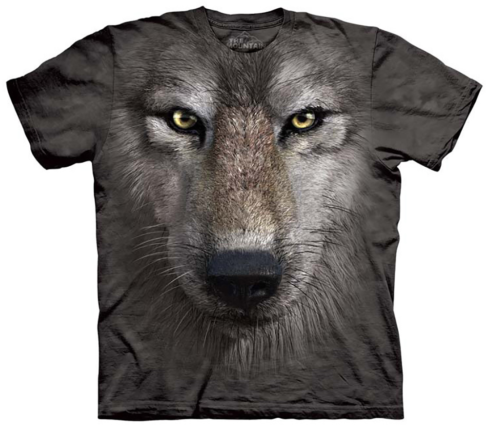 The Mountain Tie Dye T-Shirt Wolf Face Canine Animals Nature Classic Retro Fox