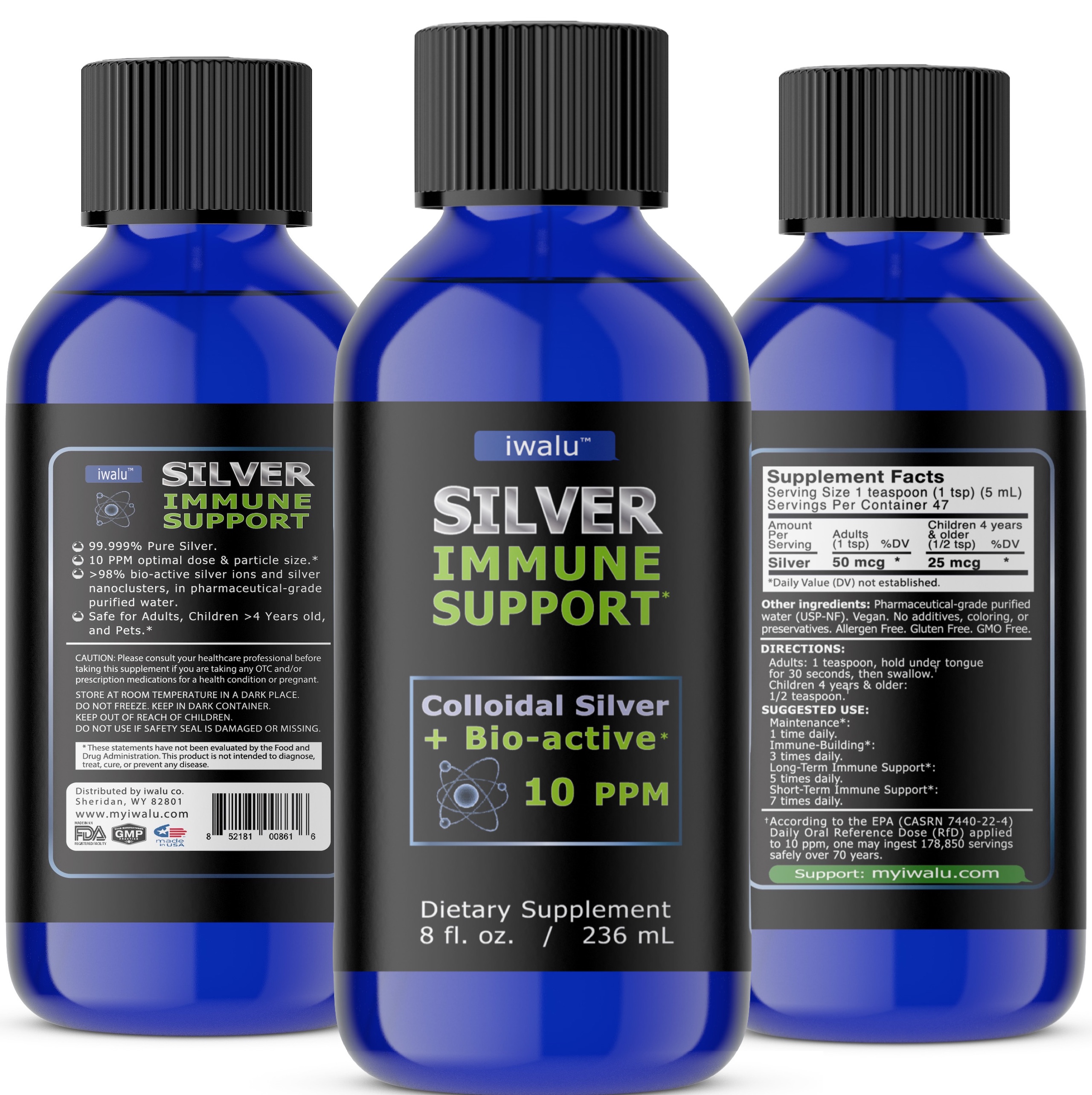 COLLODIAL SILVER LIQUID SPRAY Immunity 8 OZ COLLOIDAL SILVER SPRAY