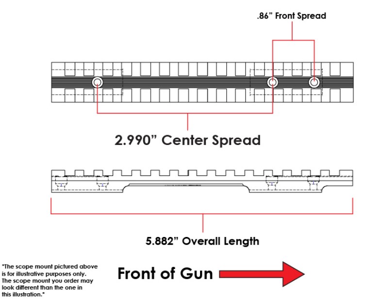 EGW Remington 788 Standard Action Picatinny Rail Base 0 MOA 40400-img-4
