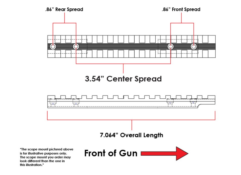 EGW Remington 783 Long Action Picatinny Rail 0 MOA 40920 40910-img-1