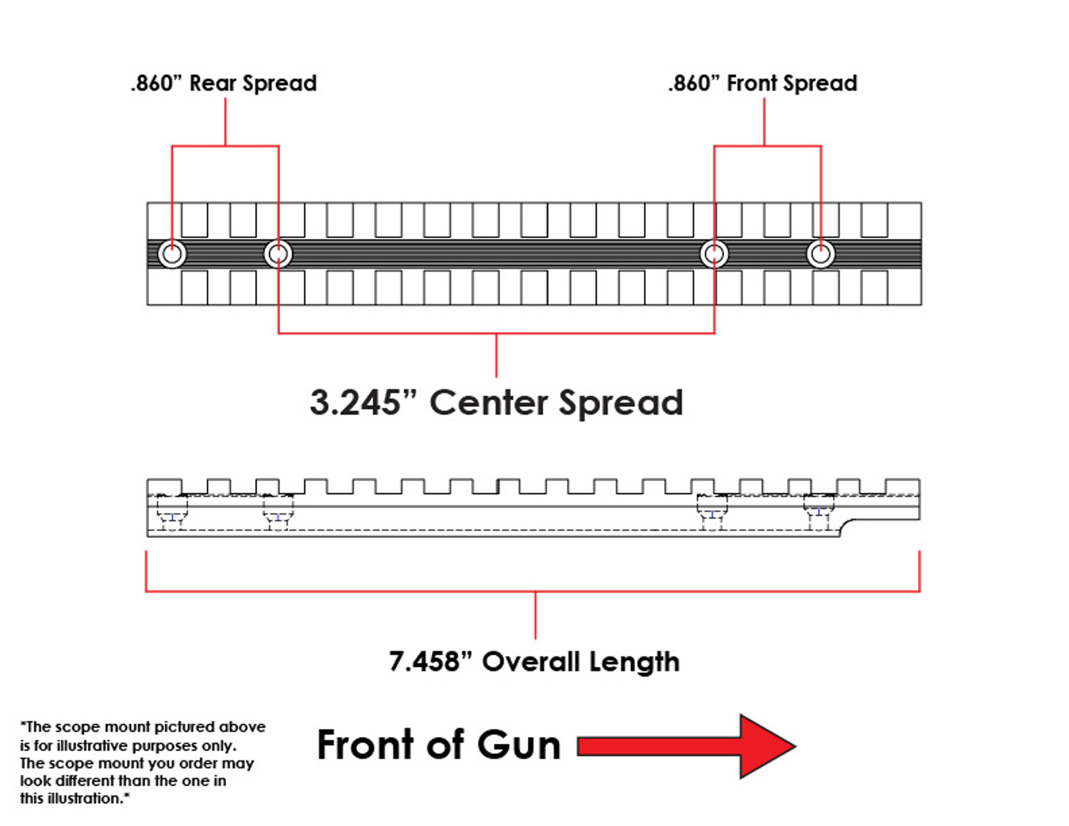 EGW Tikka T3 Scope Rail 0 MOA Ambidextrous T3 44000-img-6