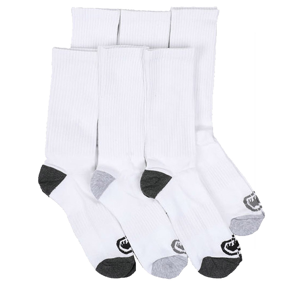 Ecko Unltd. Men's Half Crew Cushion Athletic Socks White-Black-Gray 6-Packs New