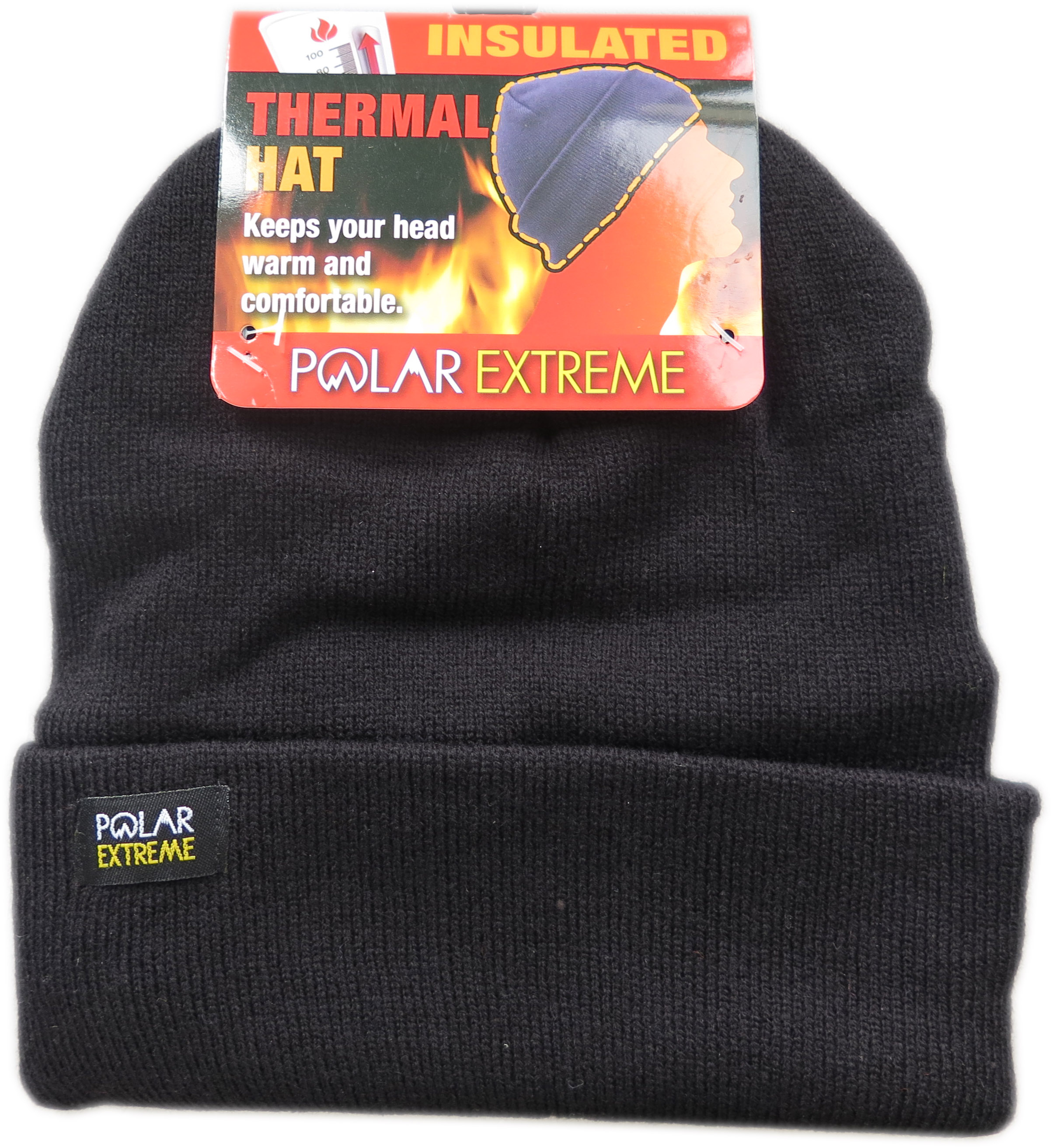 Polar Extreme Men's Thermal Winter Fold Over Fleece Lined Knitted Skull Hat Cap - Bild 8 von 10