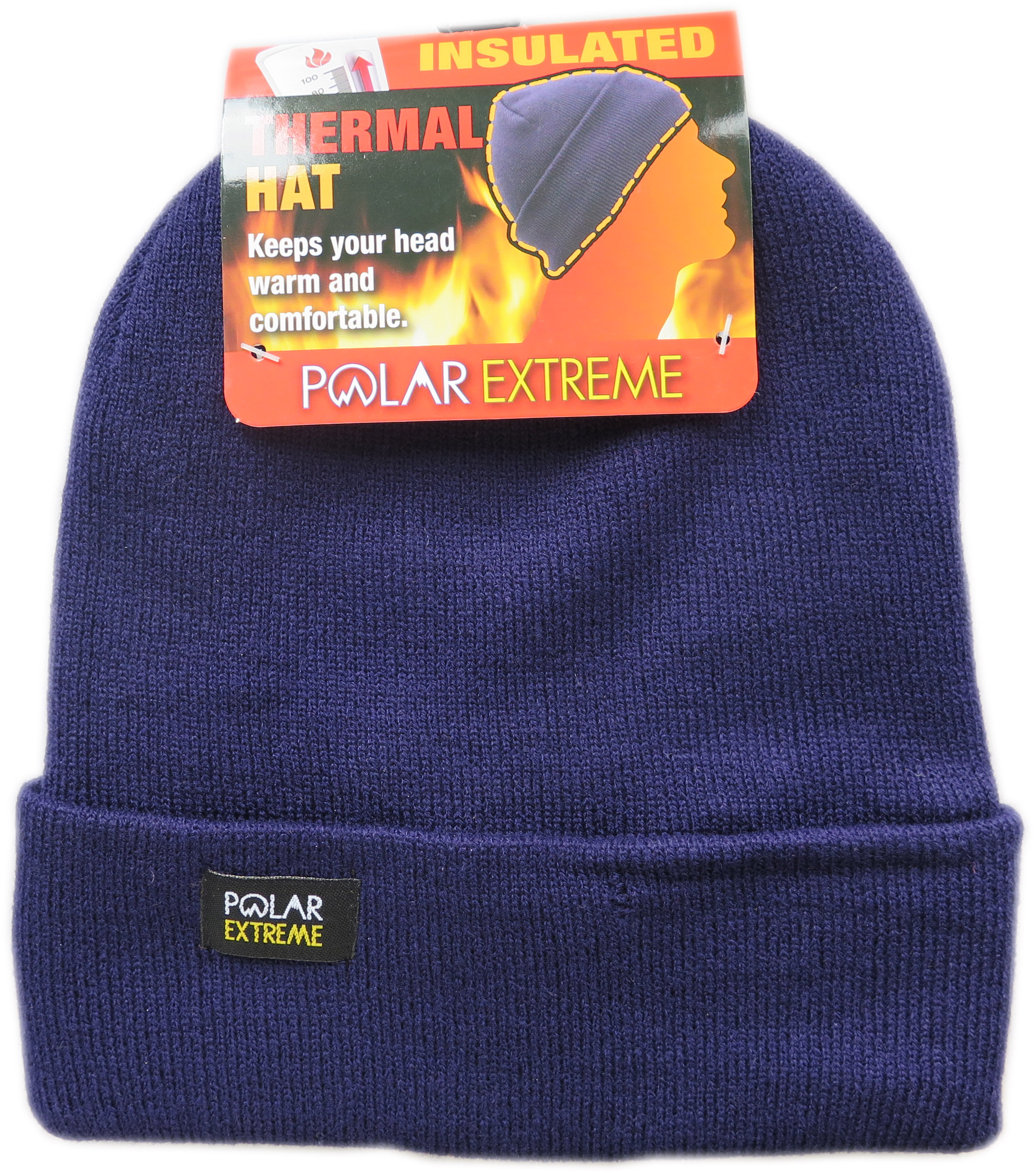 Polar Extreme Men's Thermal Winter Fold Over Fleece Lined Knitted Skull Hat Cap - Bild 7 von 10