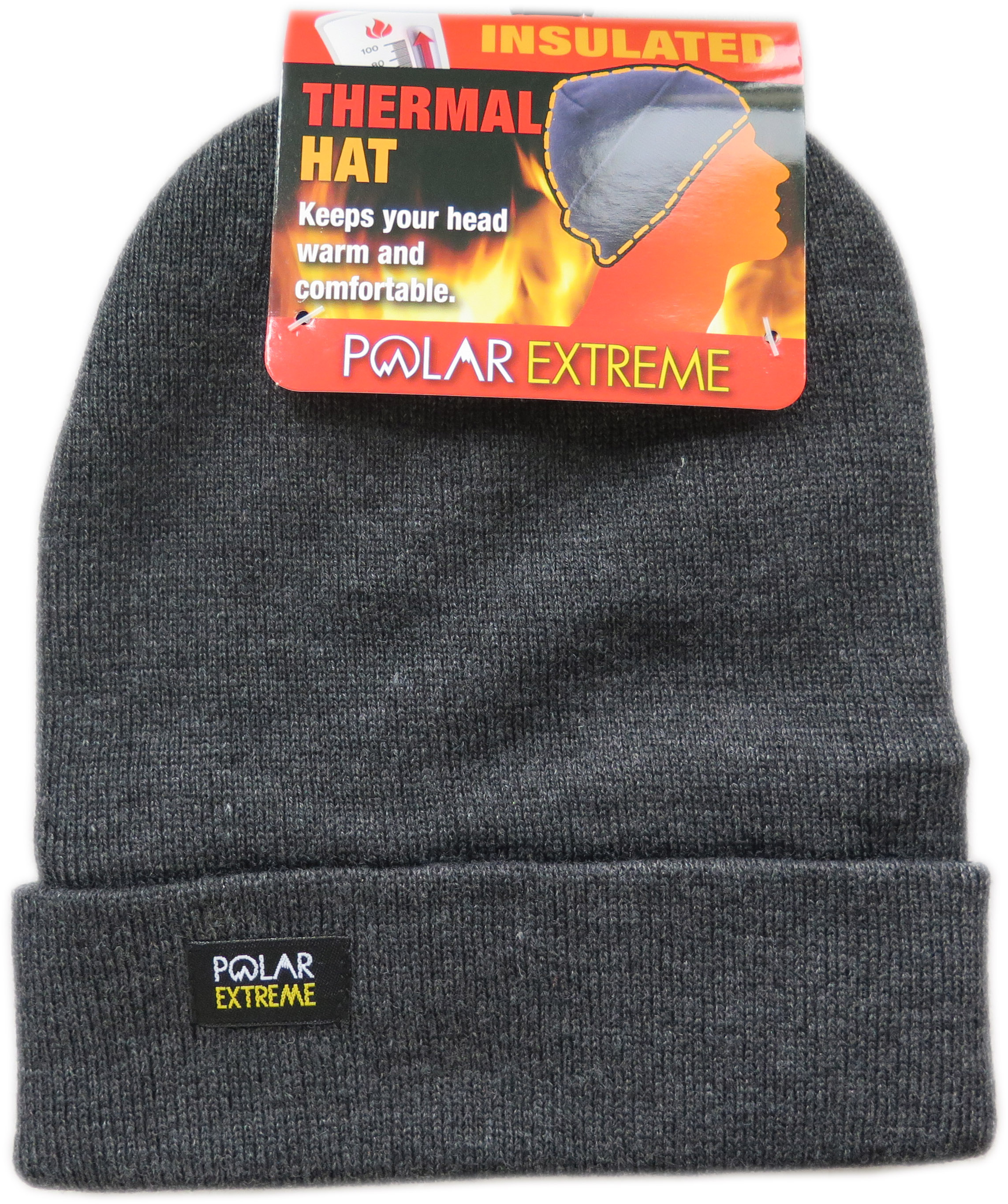 Polar Extreme Men's Thermal Winter Fold Over Fleece Lined Knitted Skull Hat Cap - Bild 10 von 10