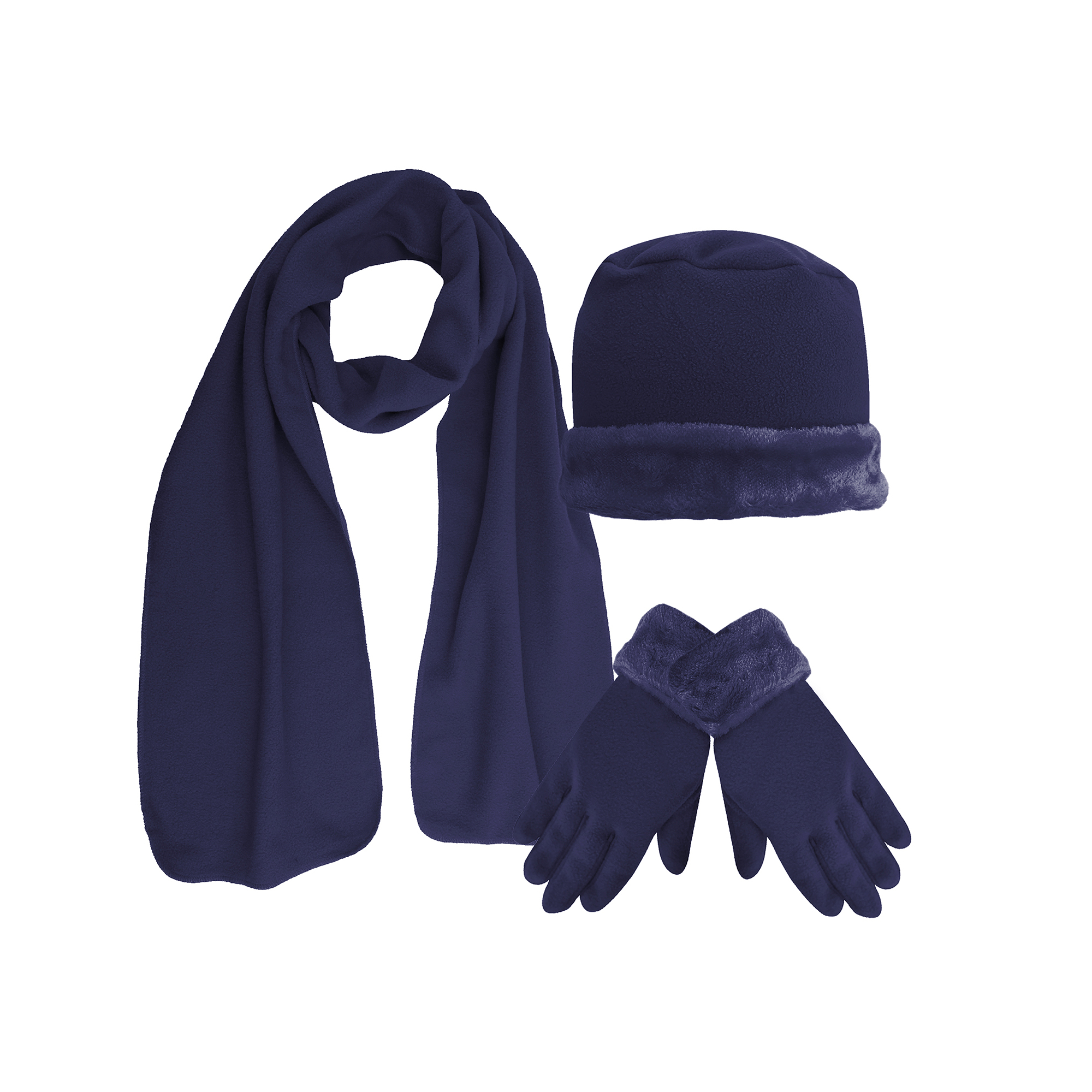 Womens Winter Cable Plush Warm Fleece Lined Knit Gloves & Headband 2 Pieces Set Women Girls Sherpa 3PC Fleece Lined Mohair Knit Hat Gloves  main image 2