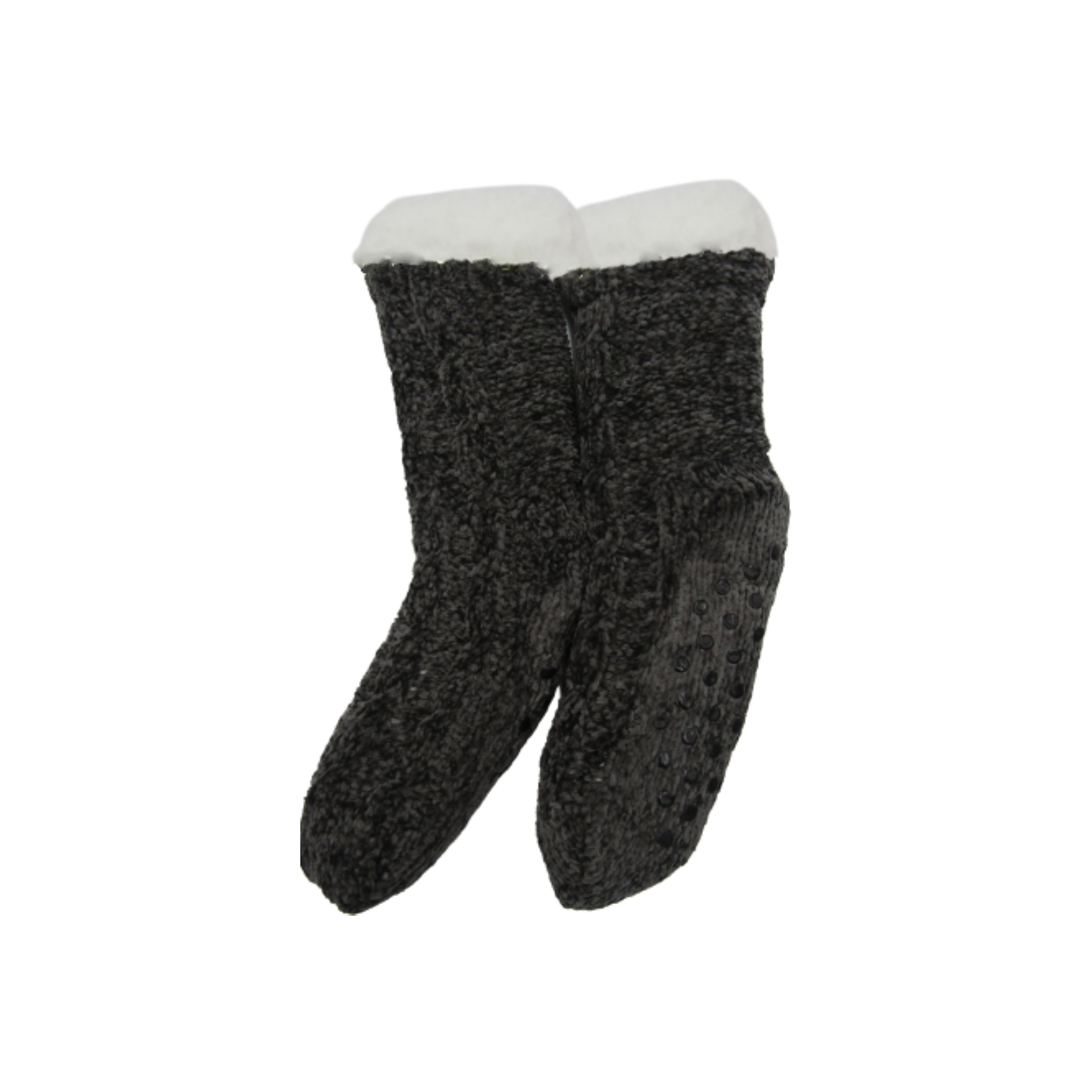 Zapatillas antideslizantes gruesas cálidas sherpa acogedoras difusas forradas de lana para mujer - Imagen 15 de 17